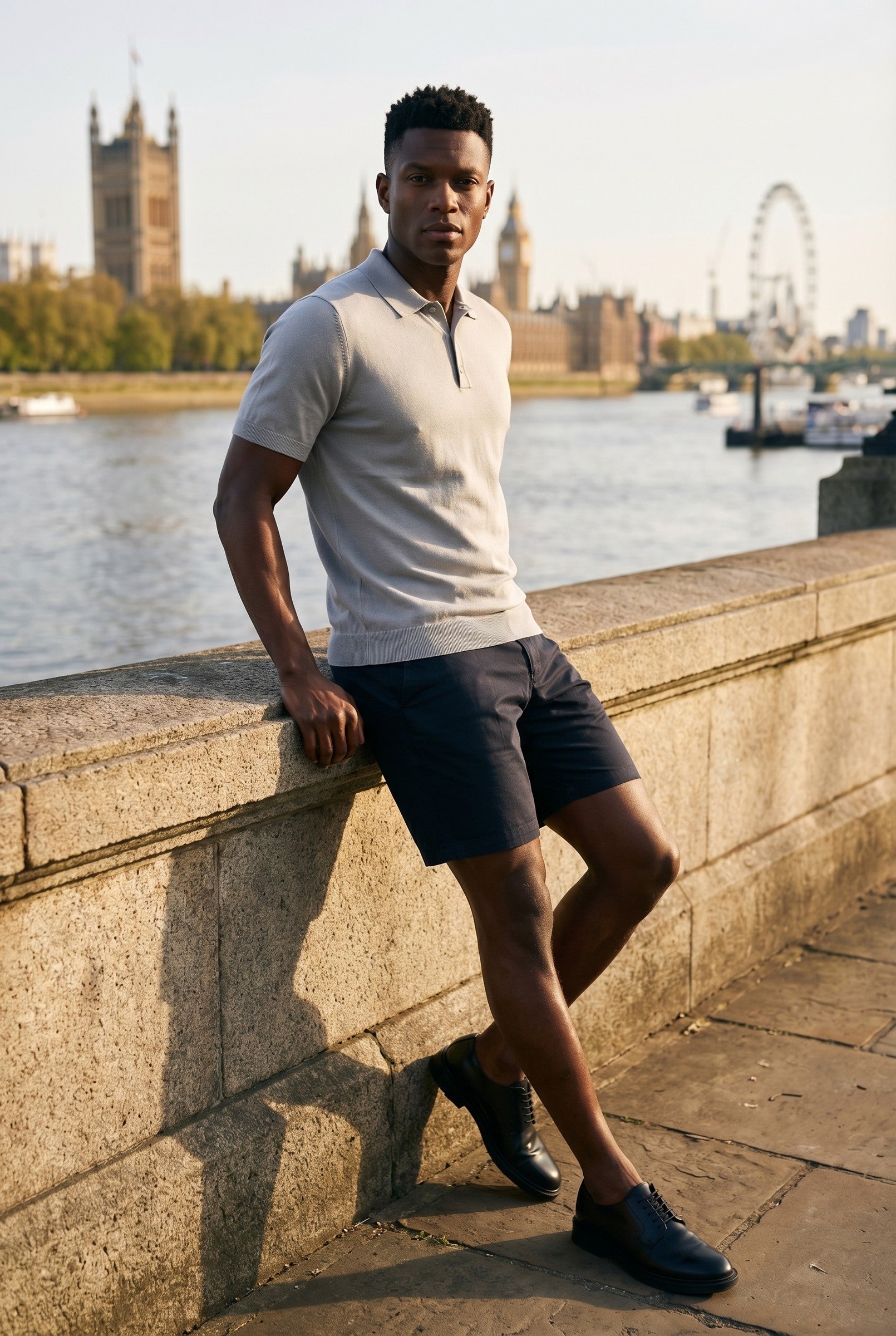 Men's Fine Knit Polo Shirt | Blackstone London
