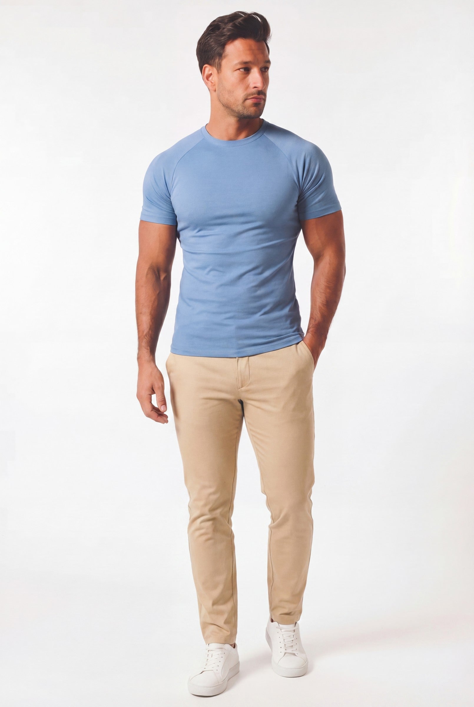 Men's Mercerised Cotton Crewneck T-Shirt | Blackstone London