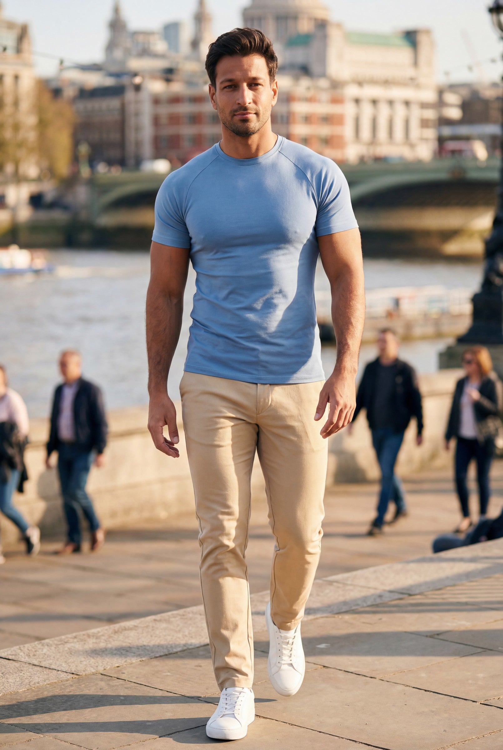 Men's Mercerised Cotton Crewneck T-Shirt | Blackstone London