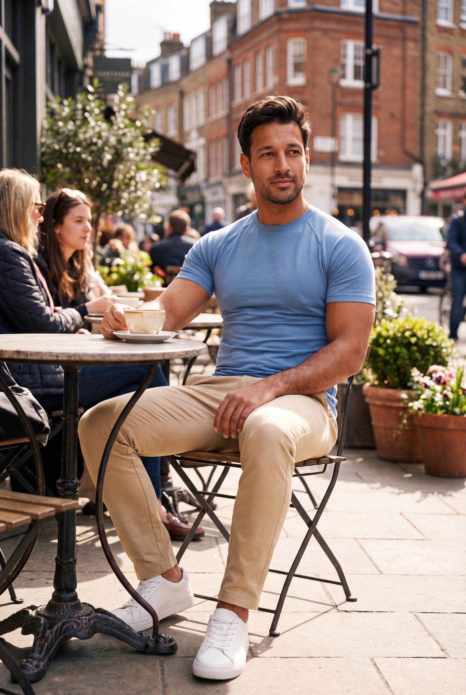 Men's Mercerised Cotton Crewneck T-Shirt | Blackstone London