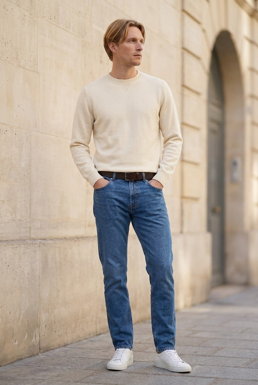 Men's Loopback Crewneck Sweatshirt | Blackstone London