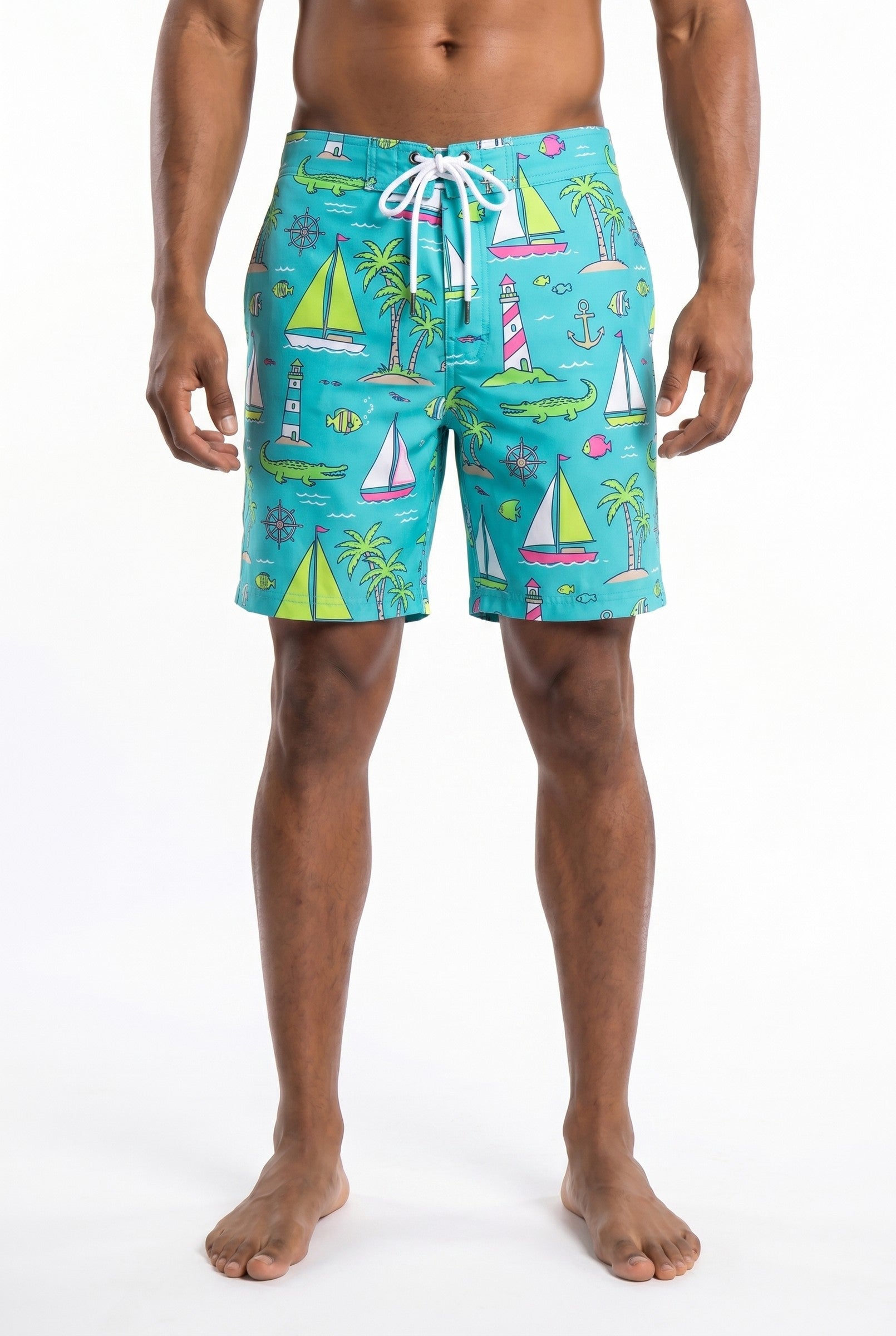 Men's Tropical Print Board Shorts | Blackstone London