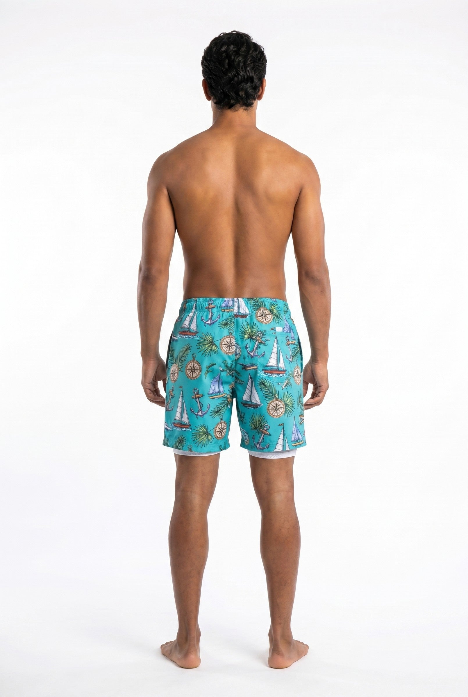 Men's Tropical Print Board Shorts | Blackstone London