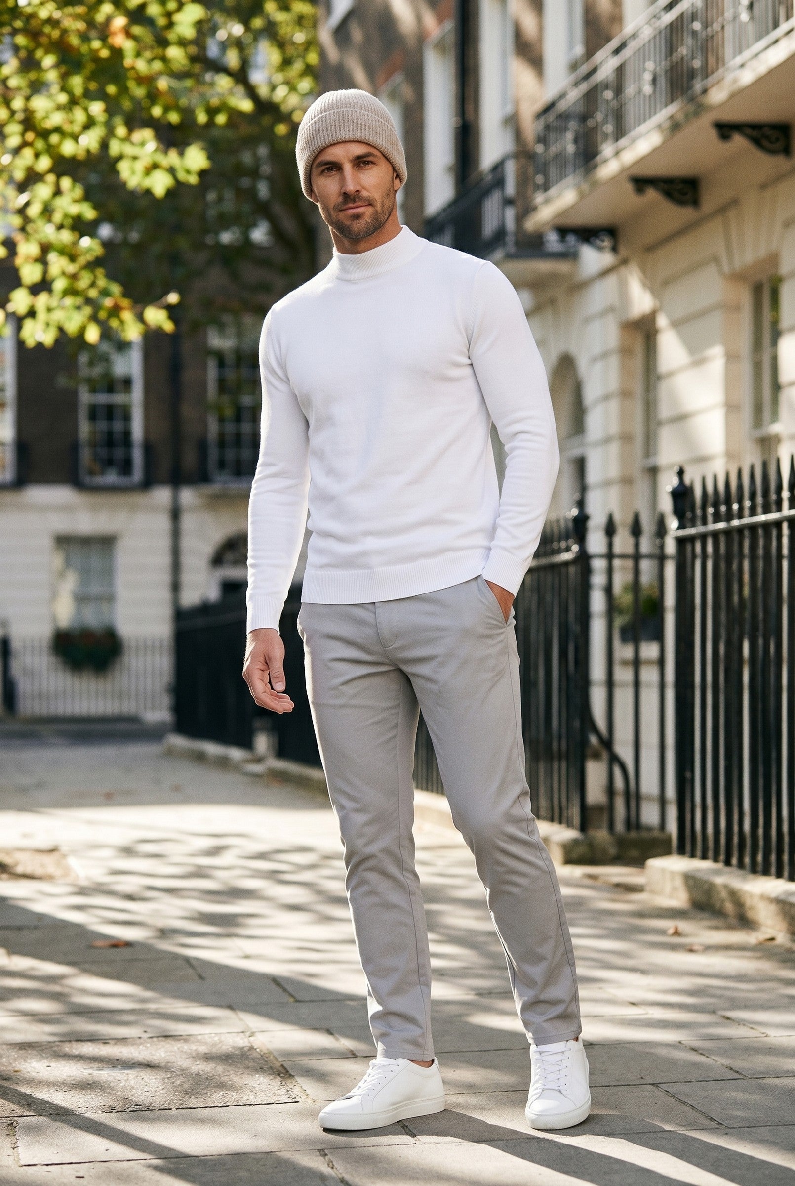 Men's Ribbed Knit Beanie Hat | Blackstone London