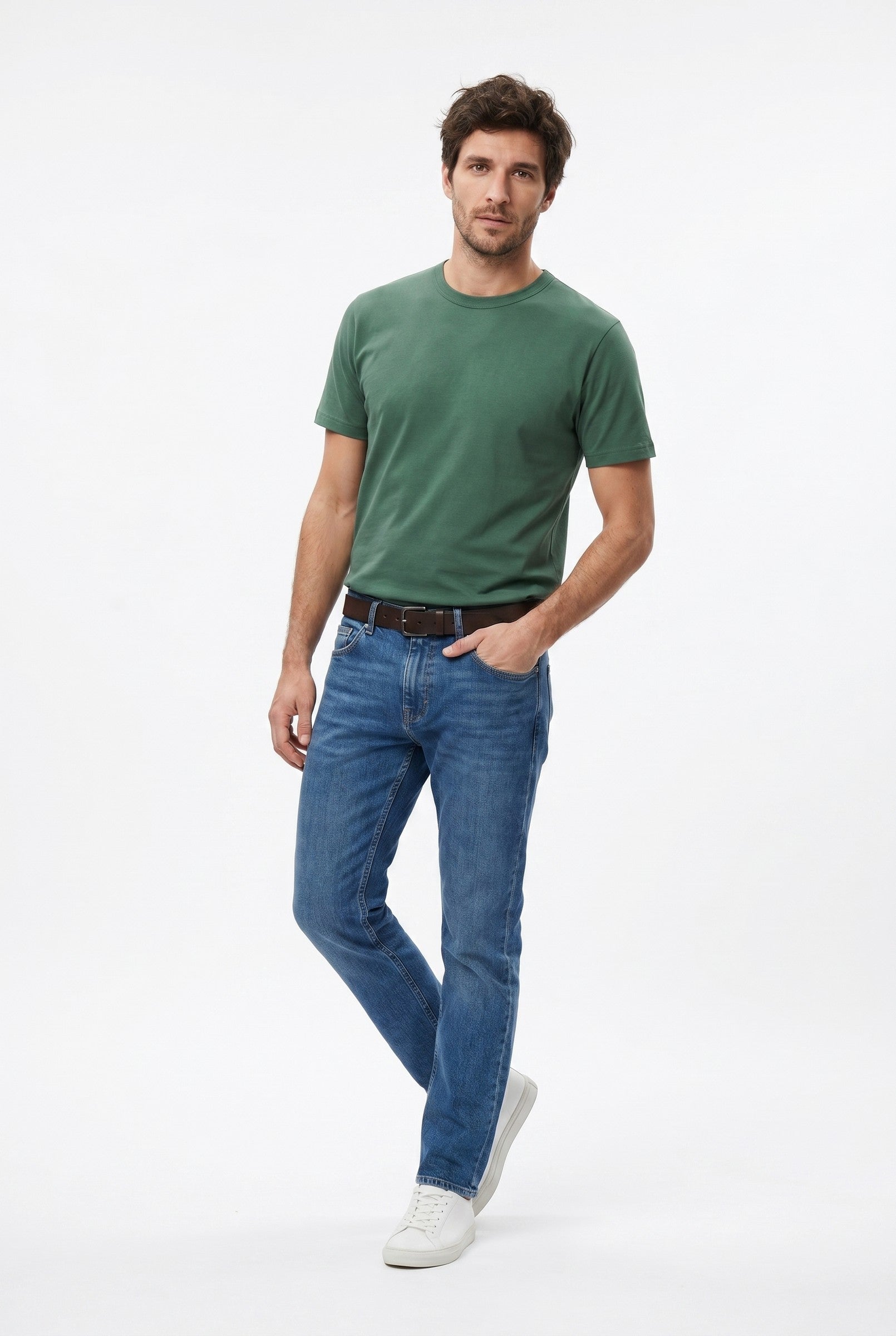 Men's Midweight Cotton Crew Neck T-Shirt | Blackstone London
