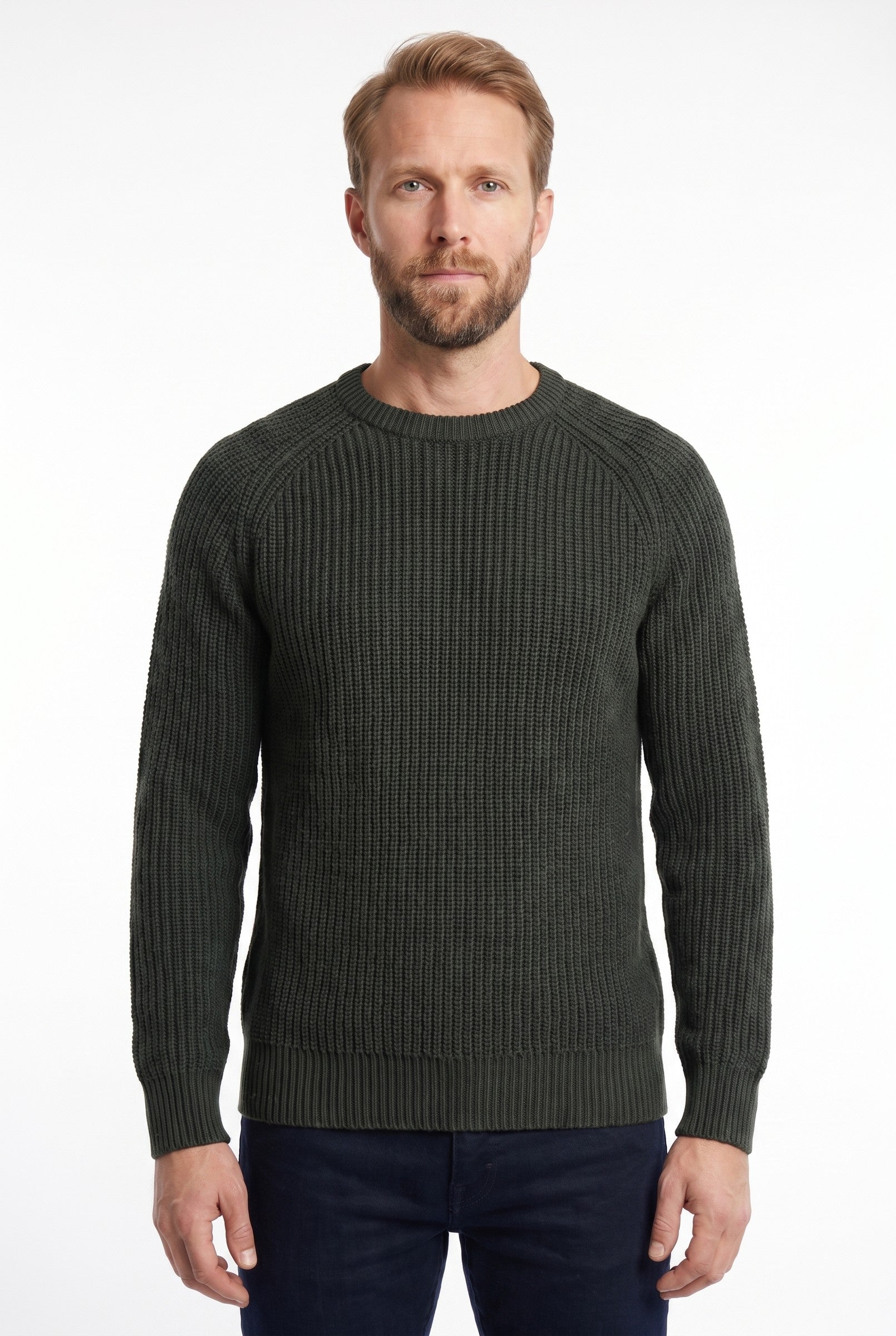 Men's 100% Cotton Fisherman Knit Jumper | Blackstone London