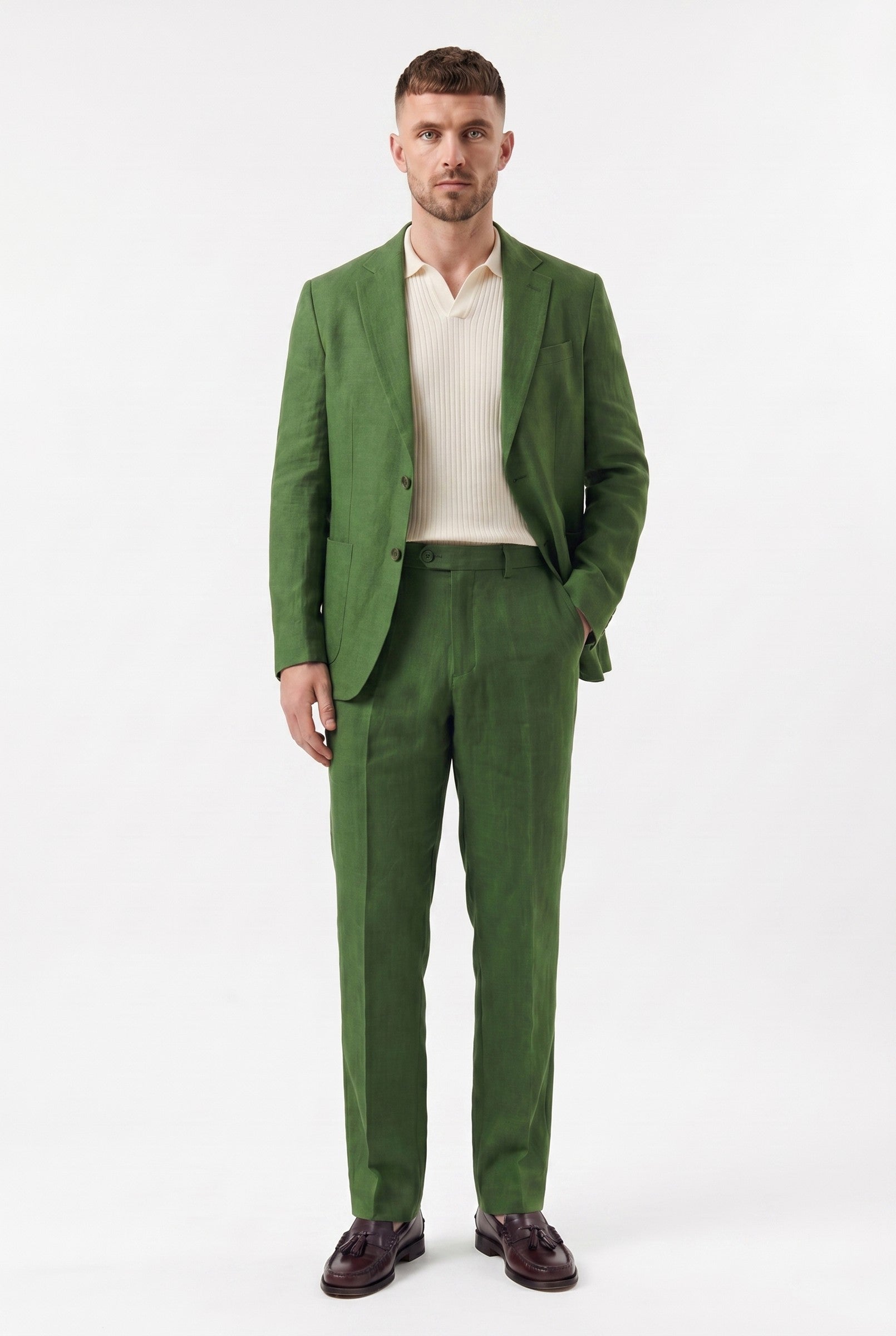 Men's Linen Tailored Blazer | Blackstone London