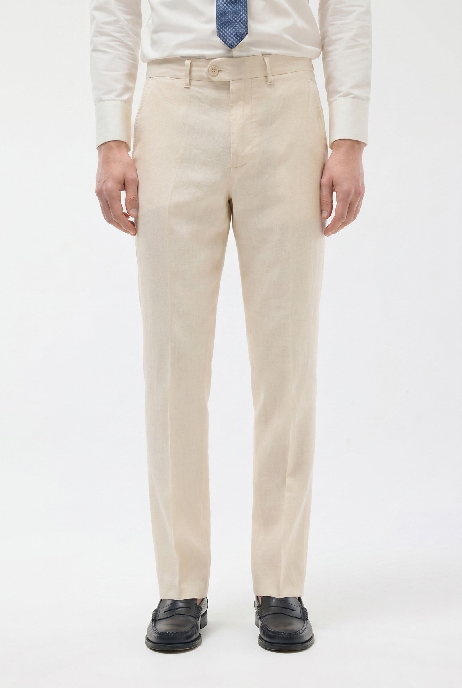 Men's Linen Tailored Trousers | Blackstone London