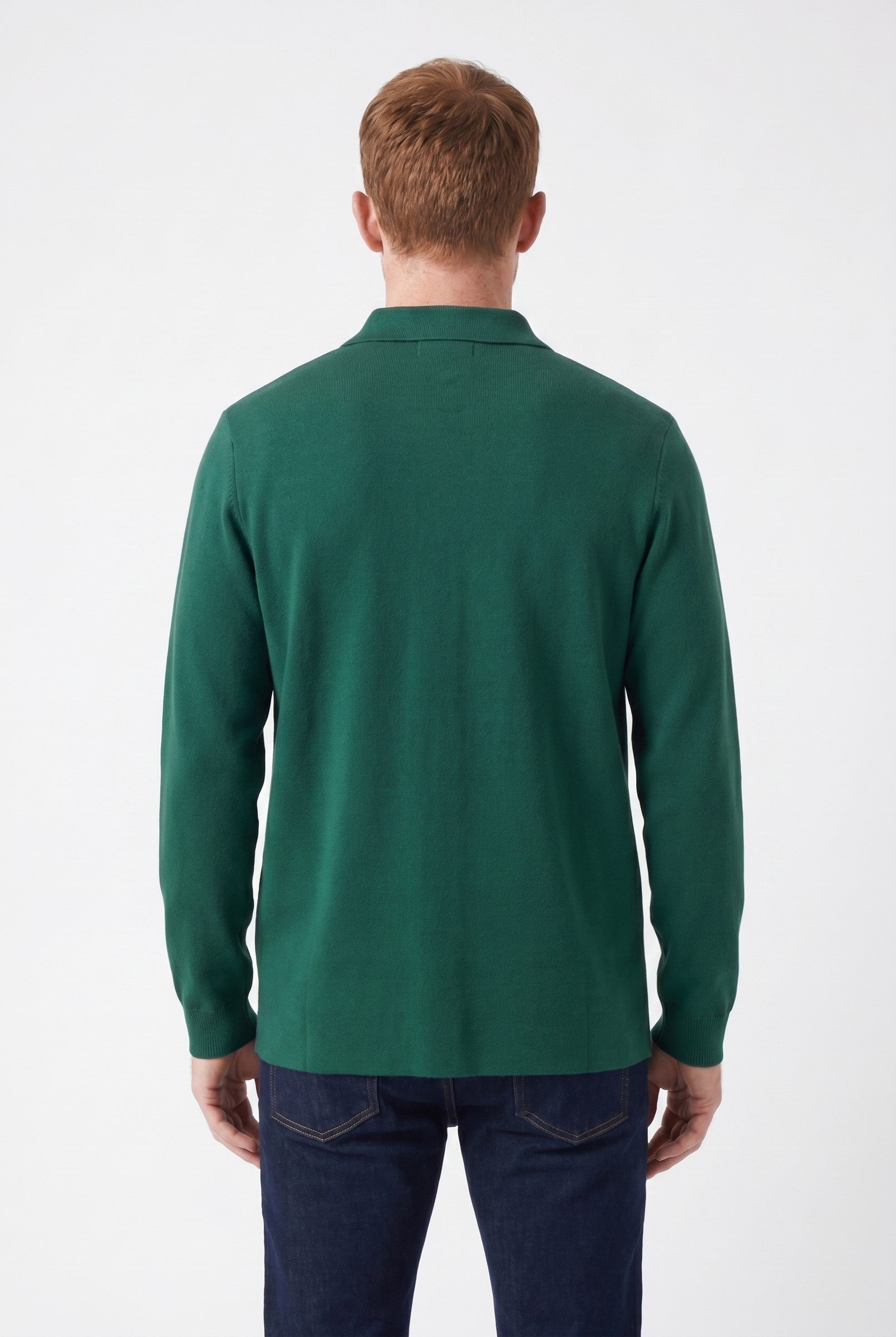 Men's Long Sleeve Knit Polo Shirt | Blackstone London
