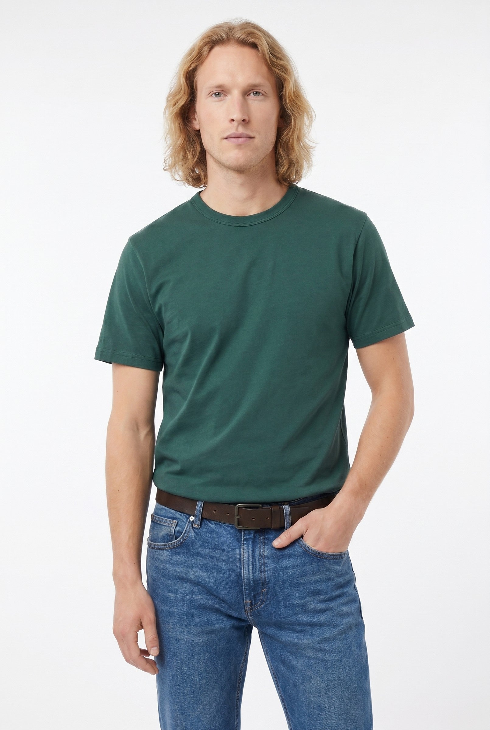 Men's Midweight Cotton Crew Neck T-Shirt | Blackstone London