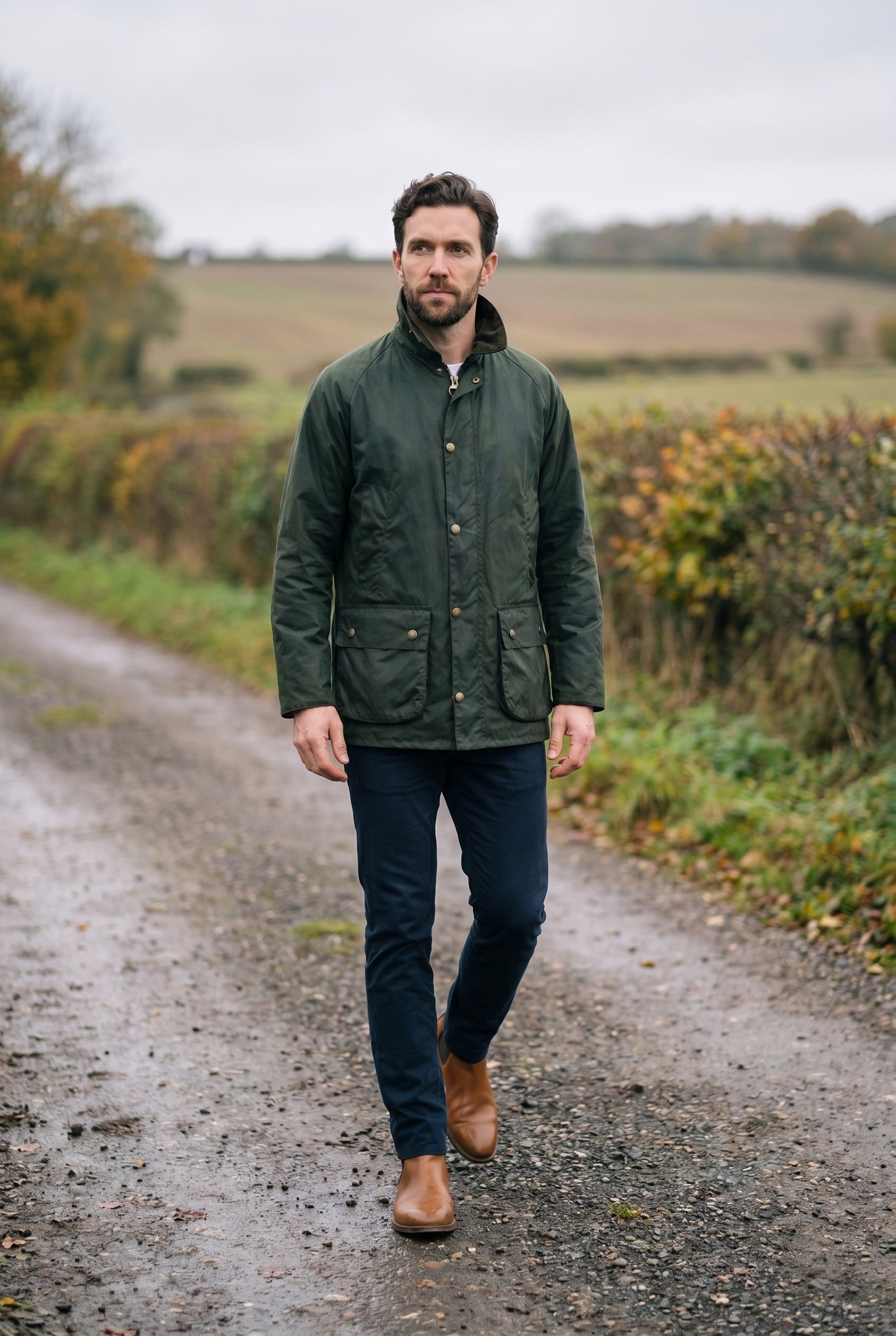 Men's Padded Wax Jacket | Blackstone London