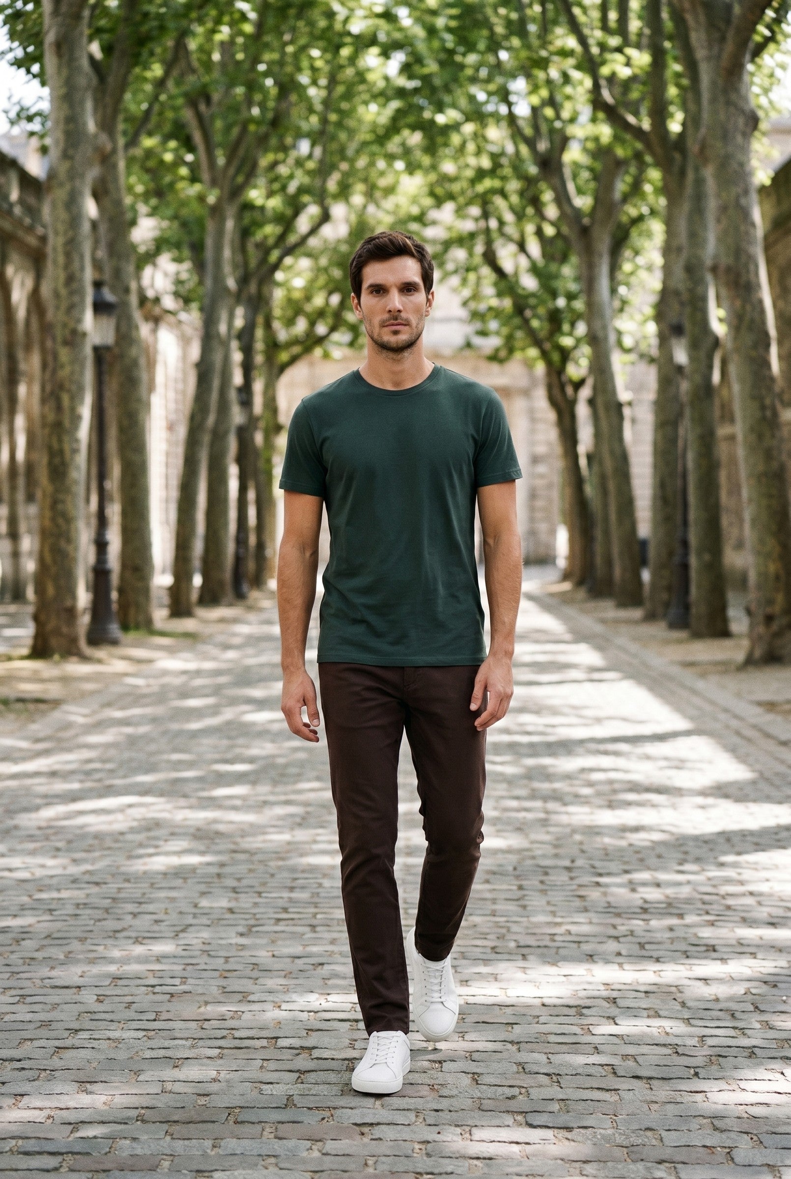 Men's Eyelet Crew Neck T-Shirt | Blackstone London