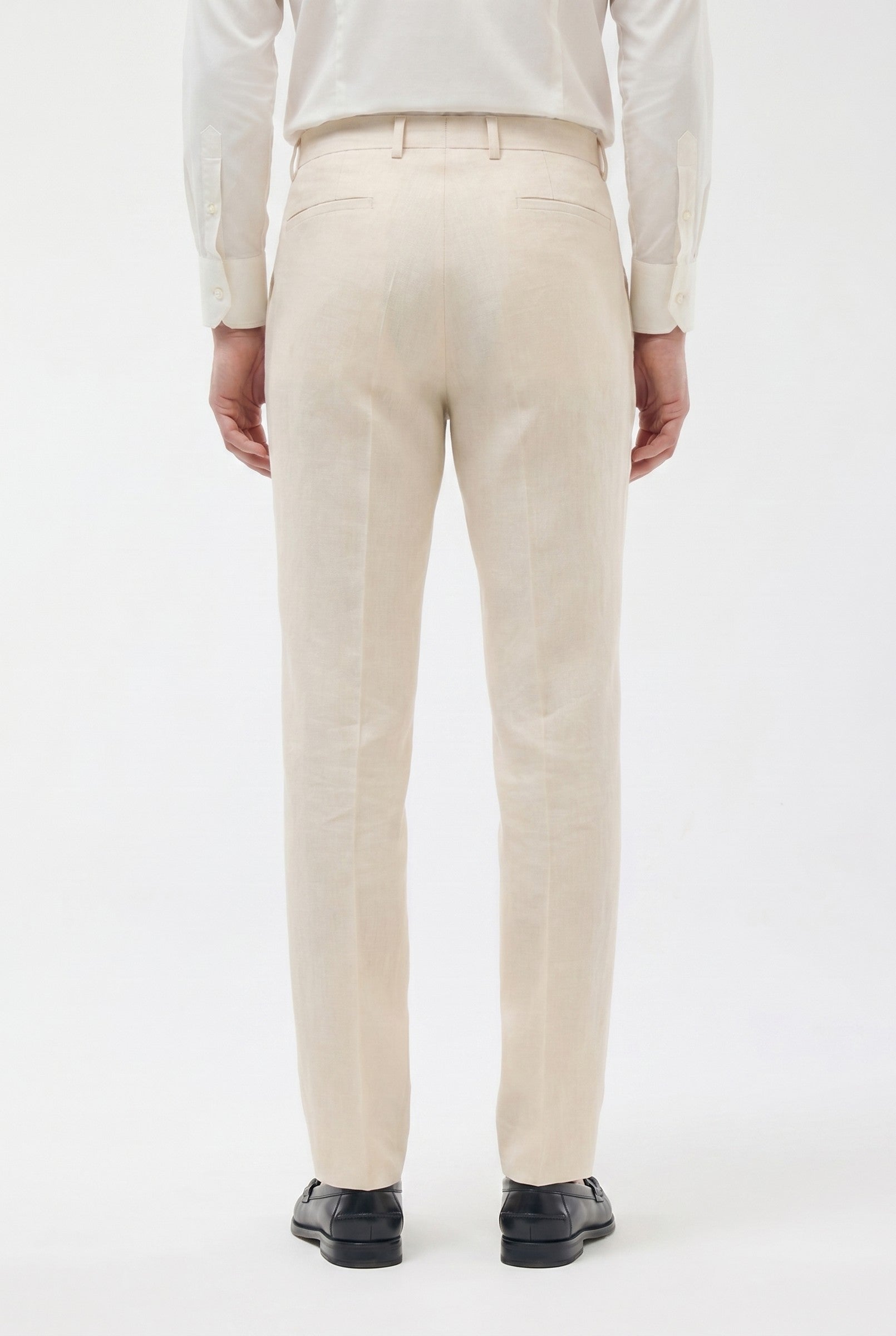 Men's Linen Tailored Trousers | Blackstone London