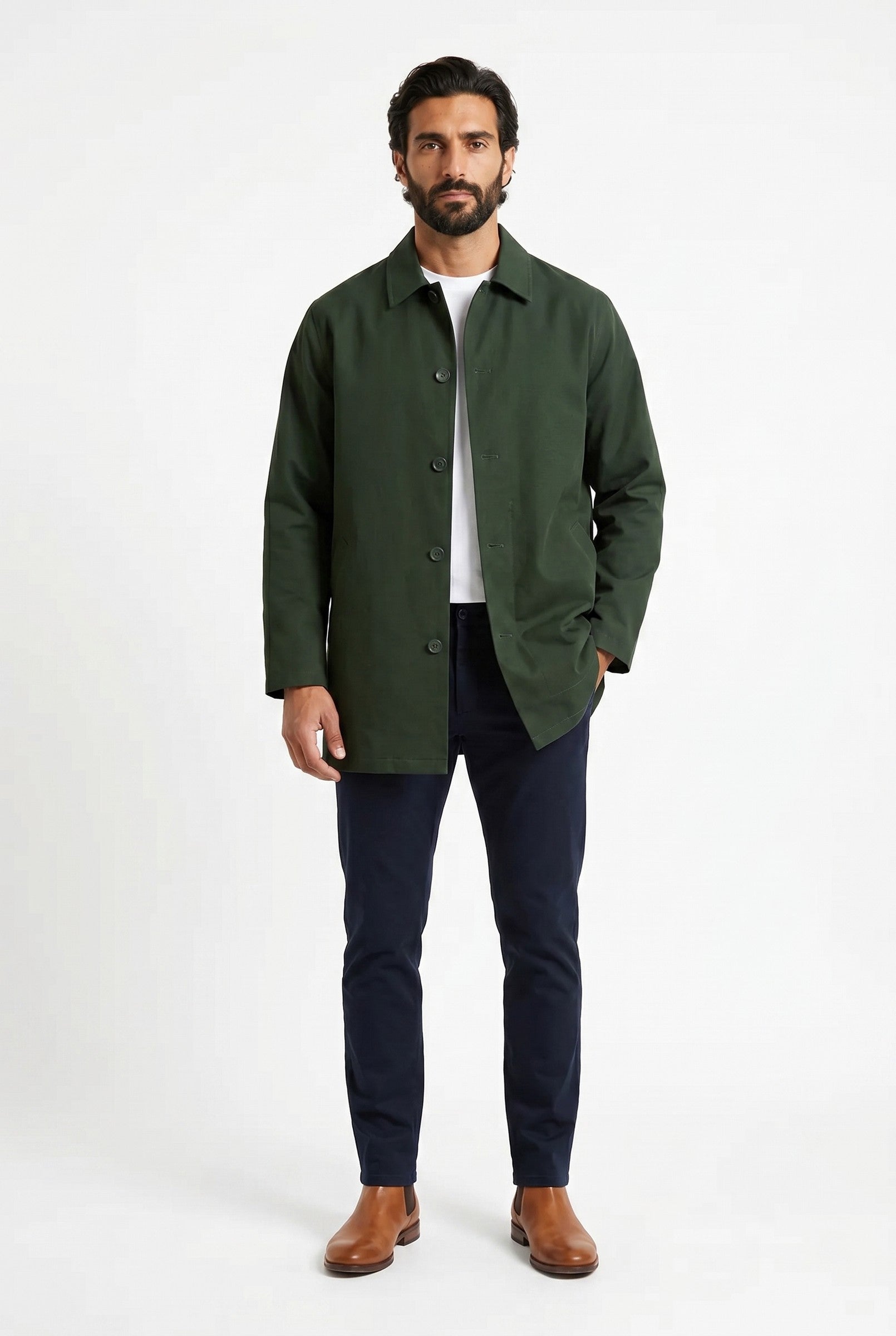 Men's Sherlock Short Trench Coat | Blackstone London