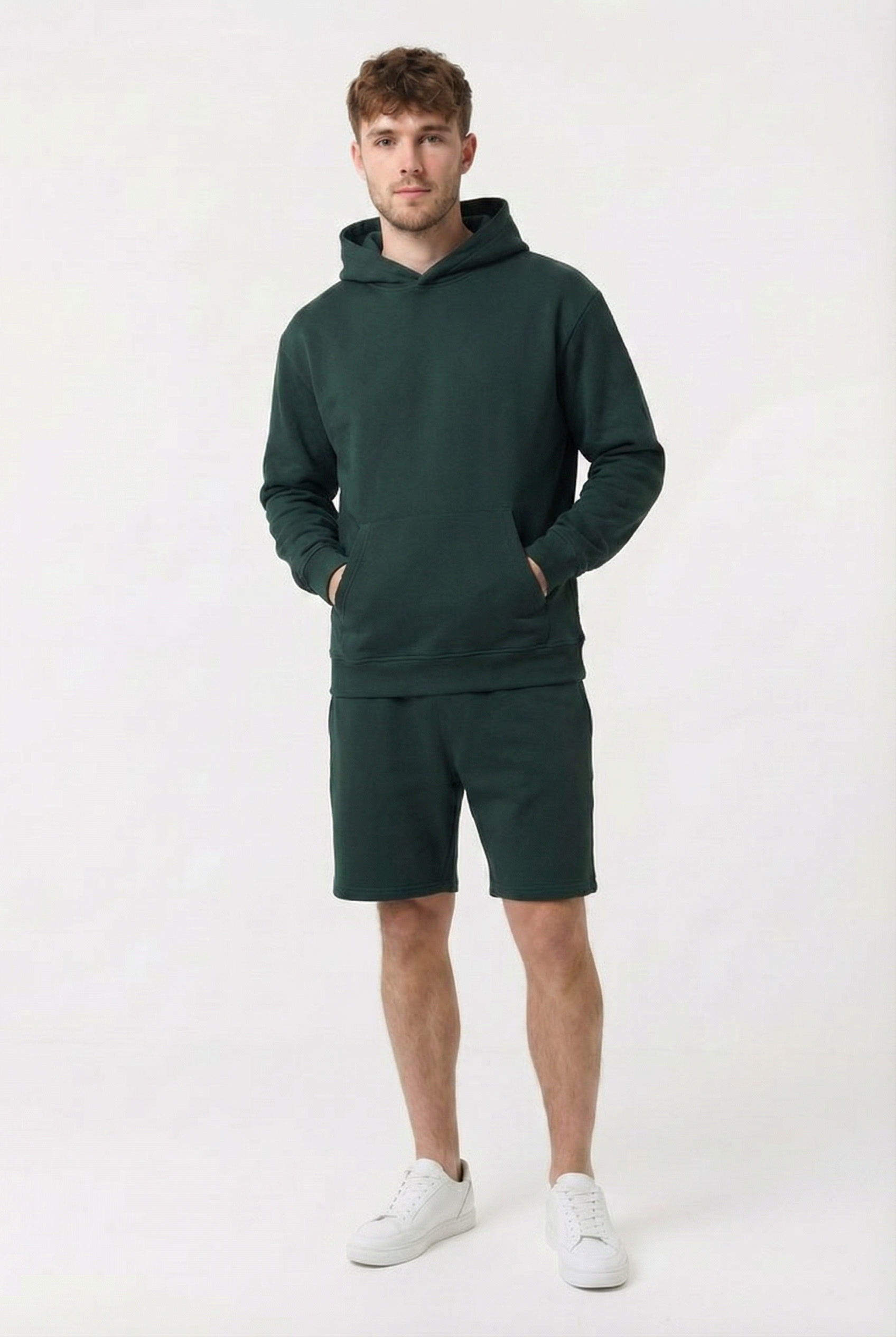 Men's Knit Hoodie & Shorts 2-Piece Set | Blackstone London