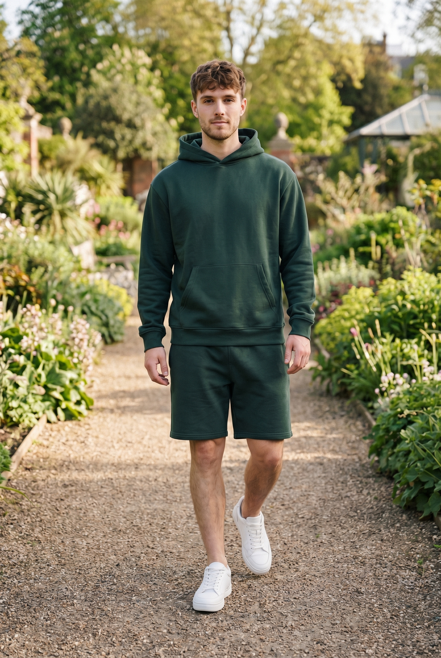 Men's Knit Hoodie & Shorts 2-Piece Set | Blackstone London