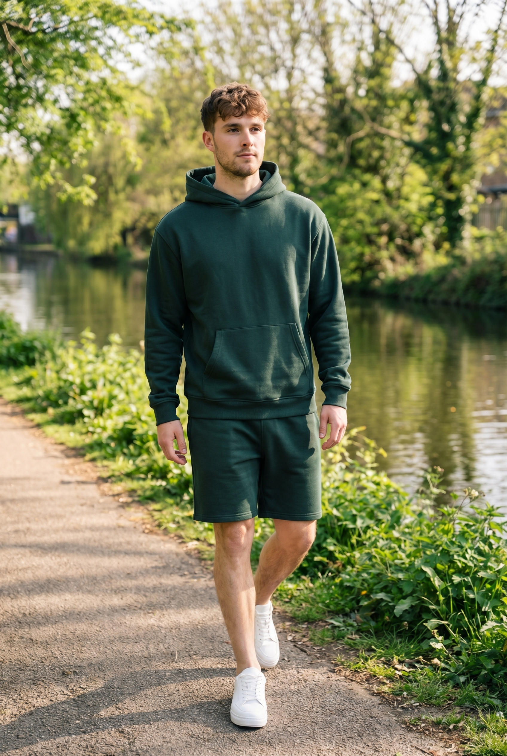Men's Knit Hoodie & Shorts 2-Piece Set | Blackstone London