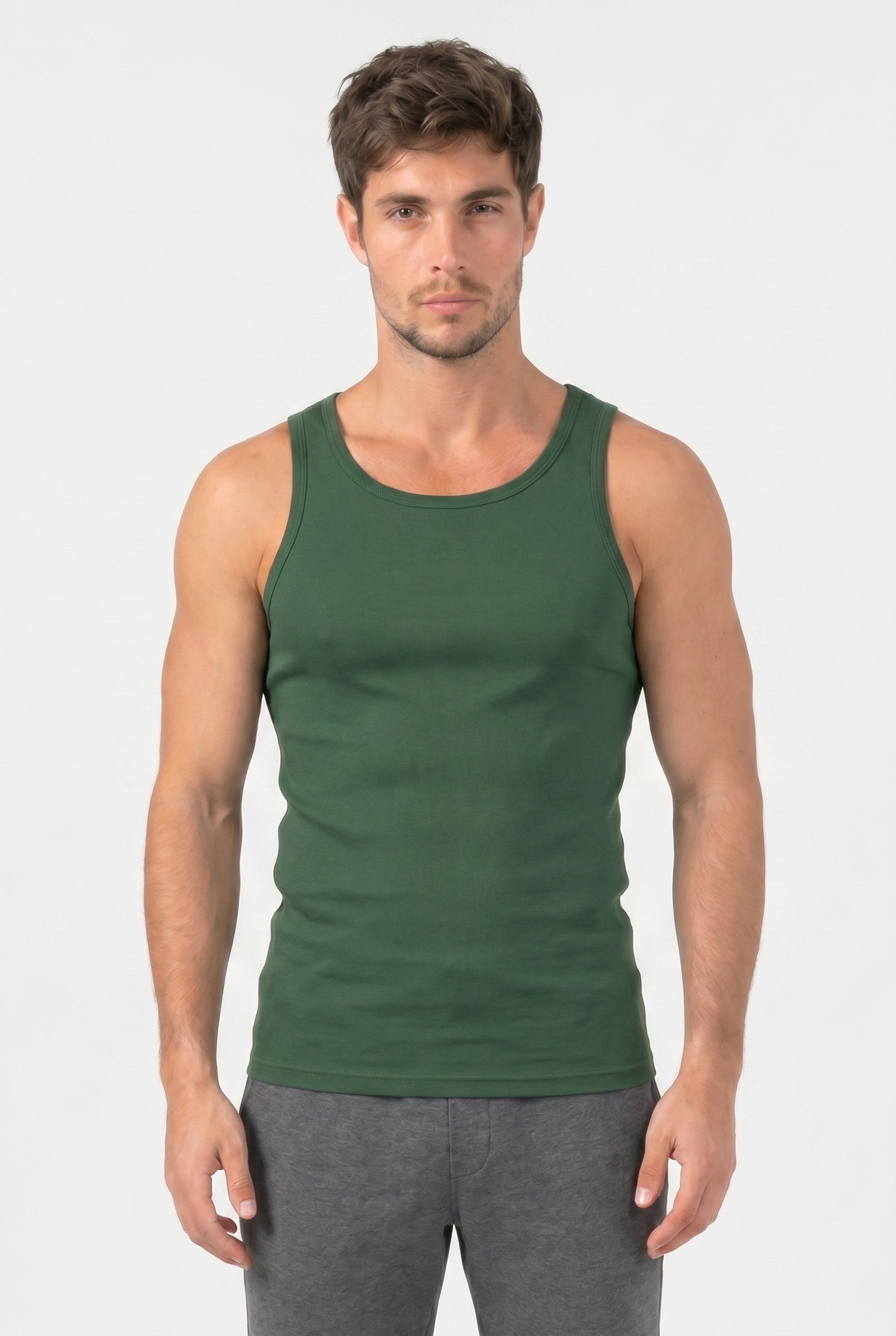 Men's Ribbed Cotton Tank Top | Blackstone London