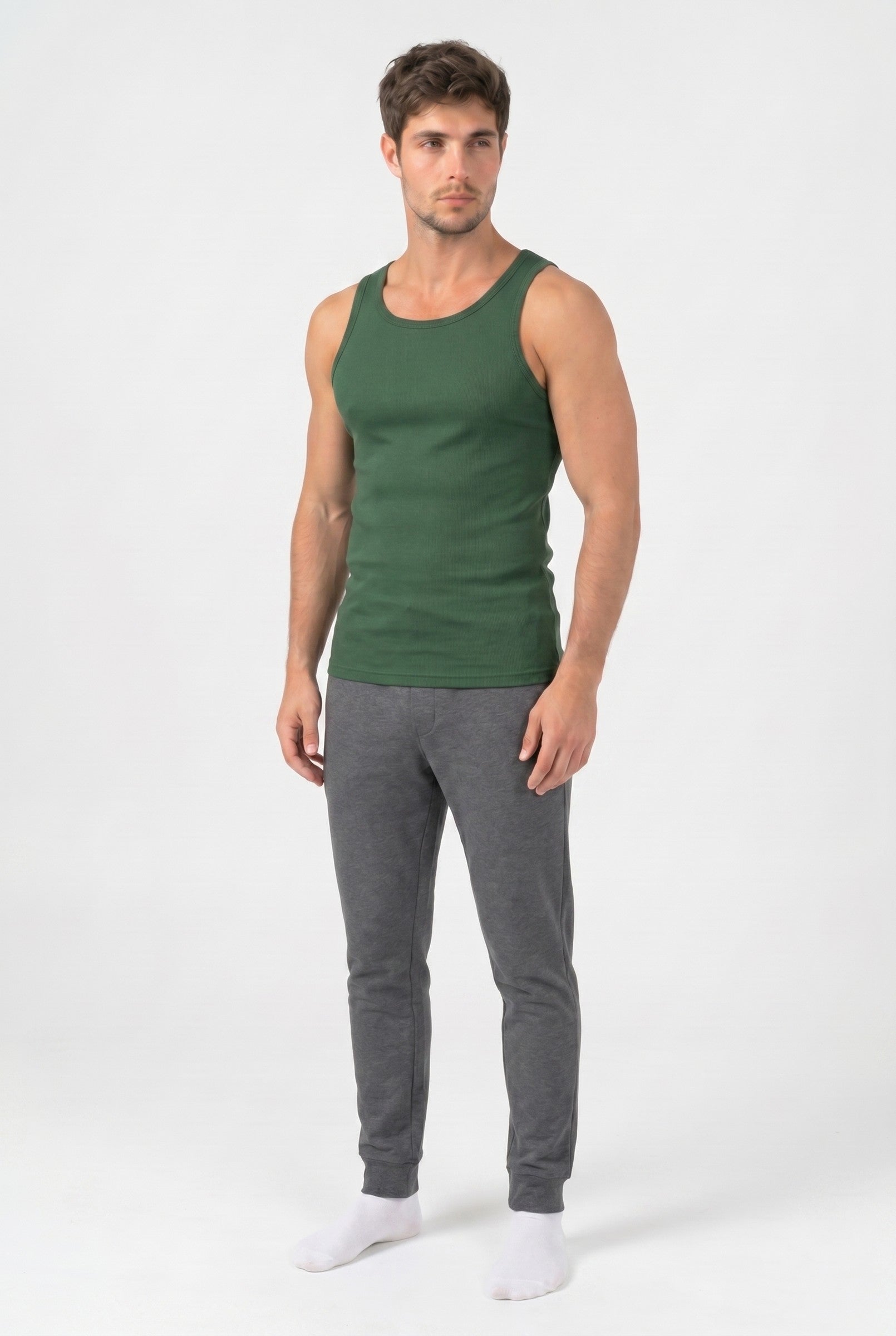 Men's Ribbed Cotton Tank Top | Blackstone London