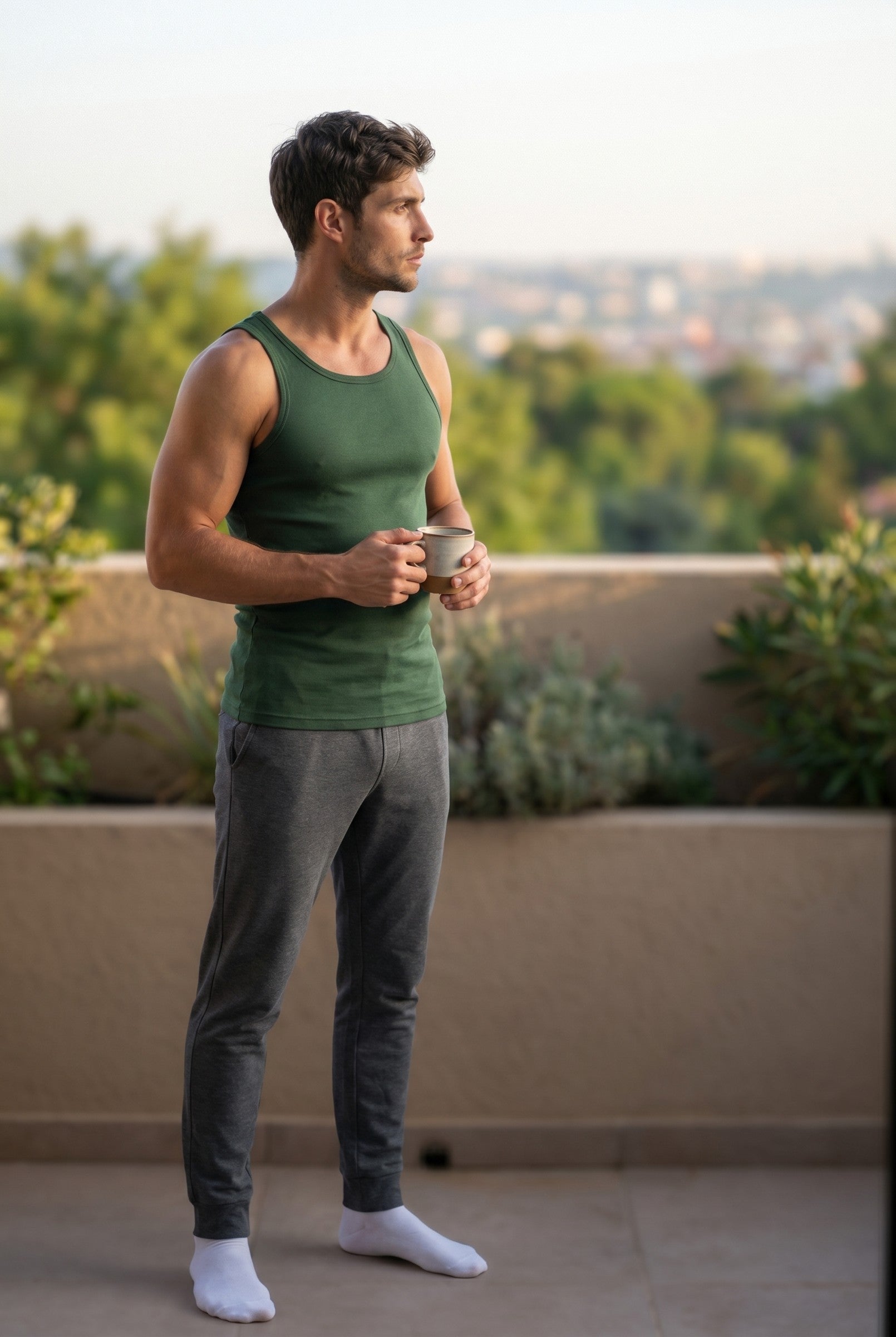 Men's Ribbed Cotton Tank Top | Blackstone London