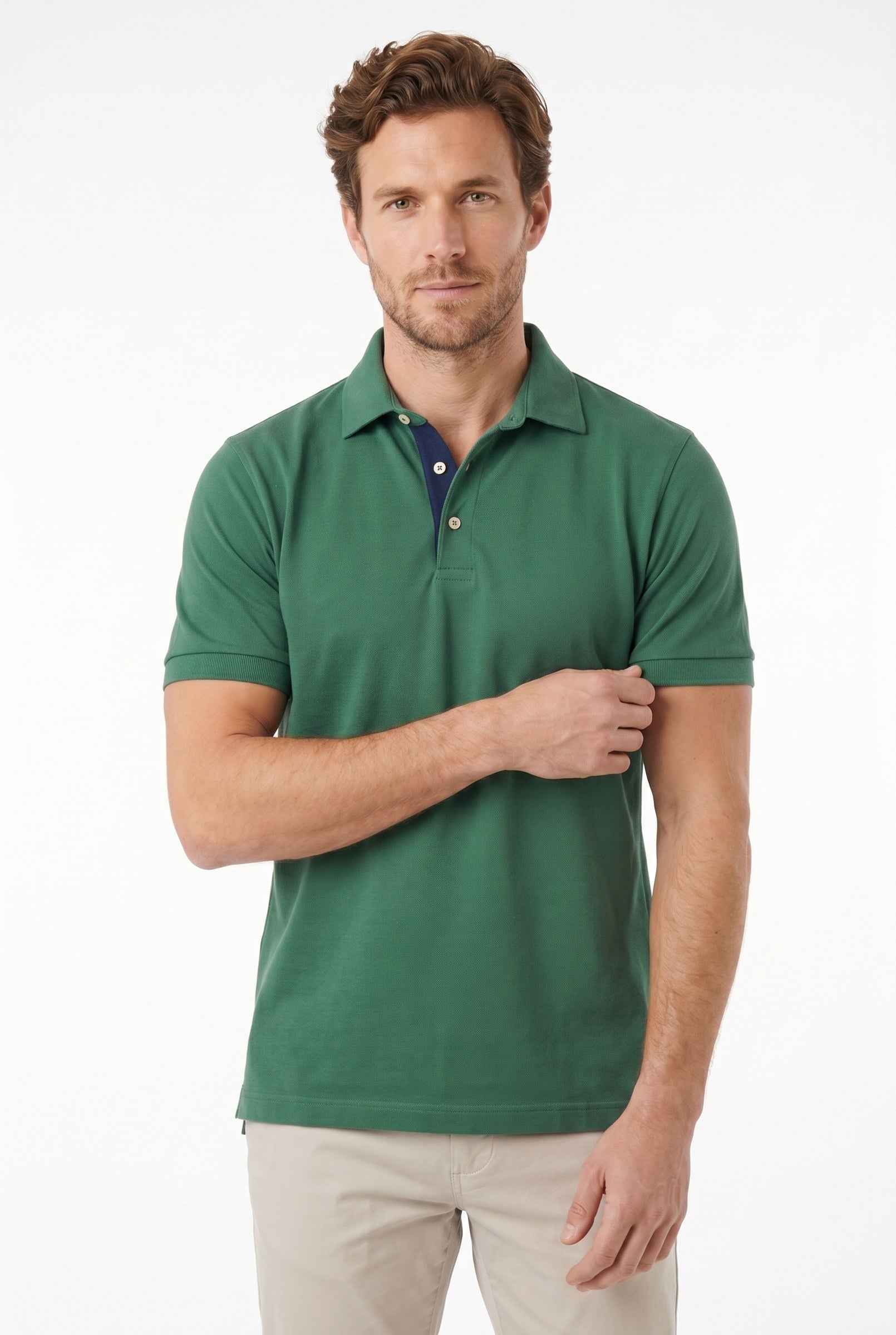 Men's Classic Fit Pique Polo Shirt | Blackstone London