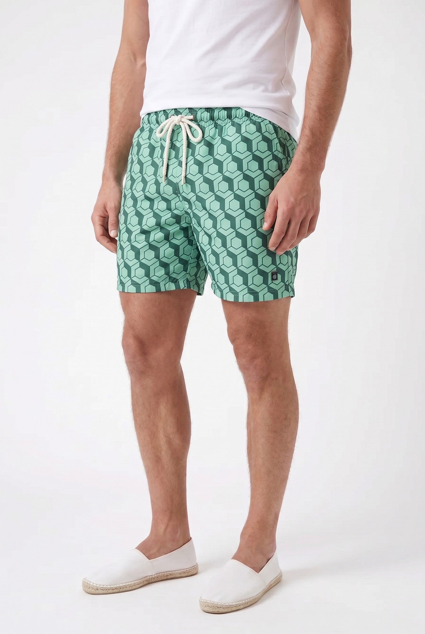 Men's Lamrock Geometric Swim Trunks | Blackstone London