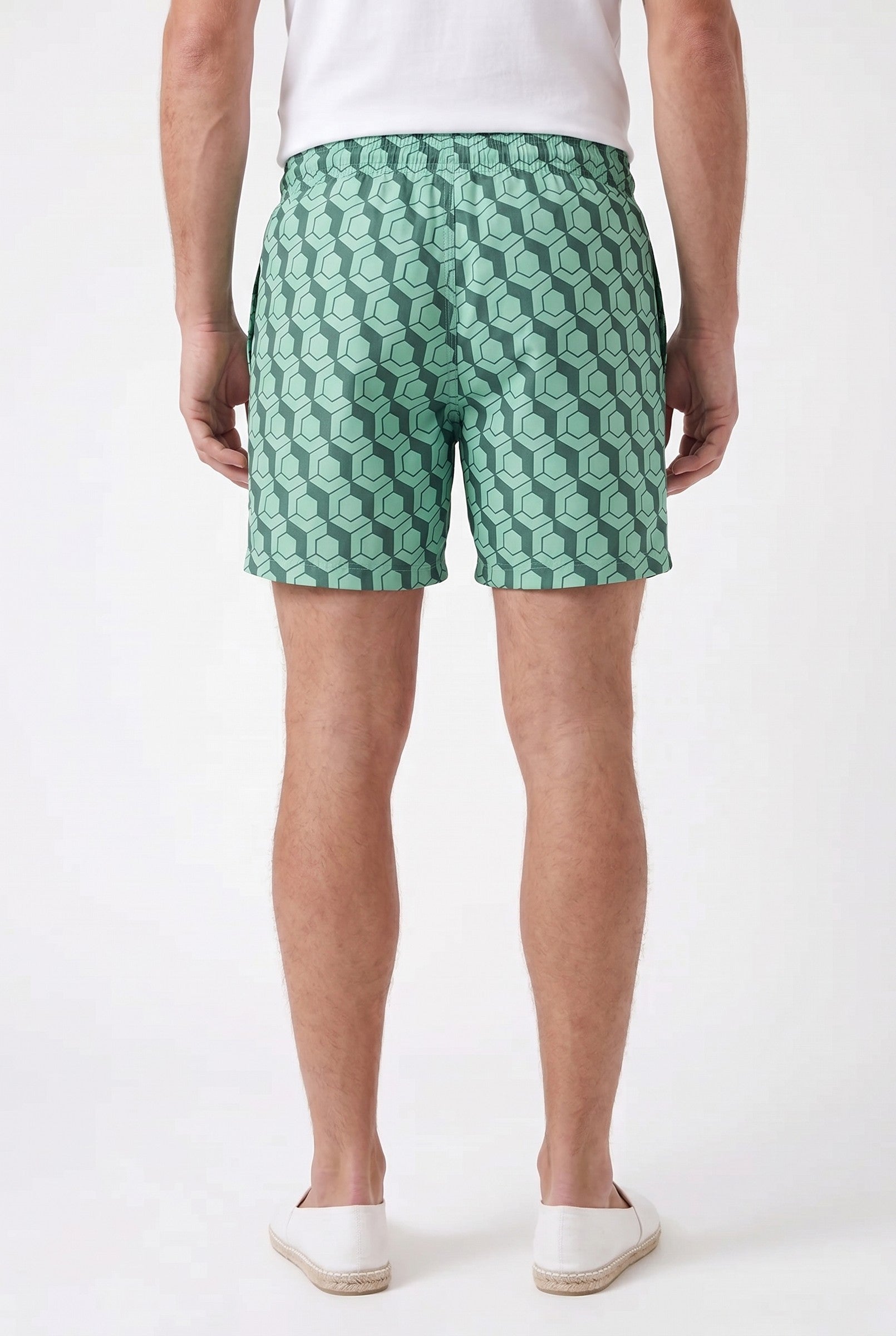 Men's Lamrock Geometric Swim Trunks | Blackstone London