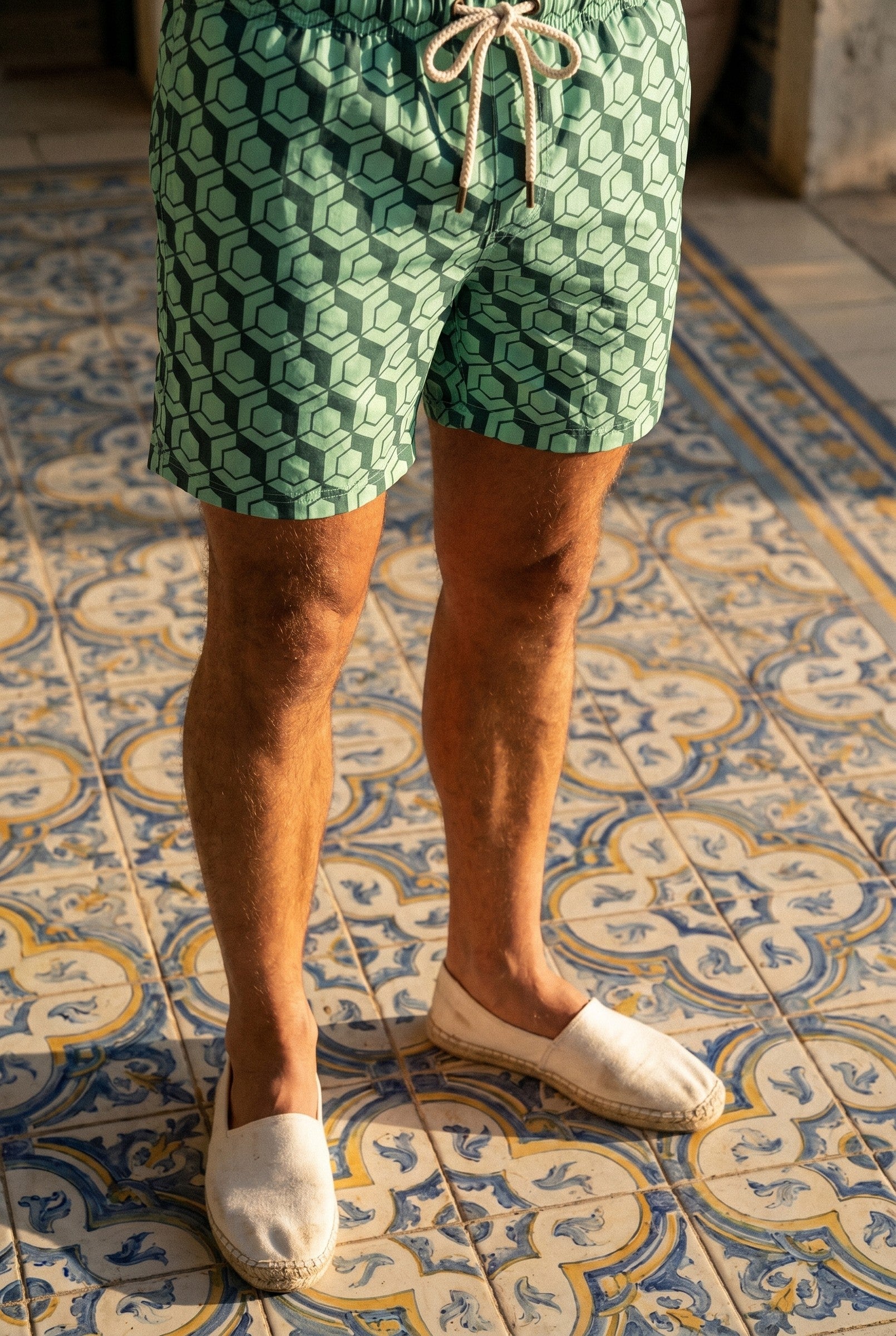 Men's Lamrock Geometric Swim Trunks | Blackstone London