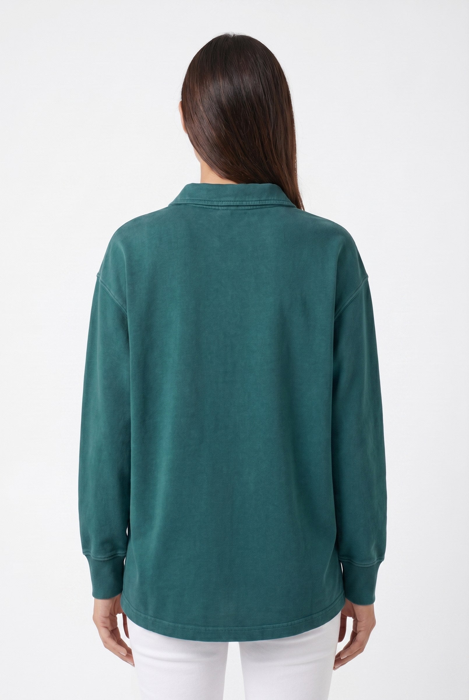 Women's Half-Button Washed Sweater | Blackstone London