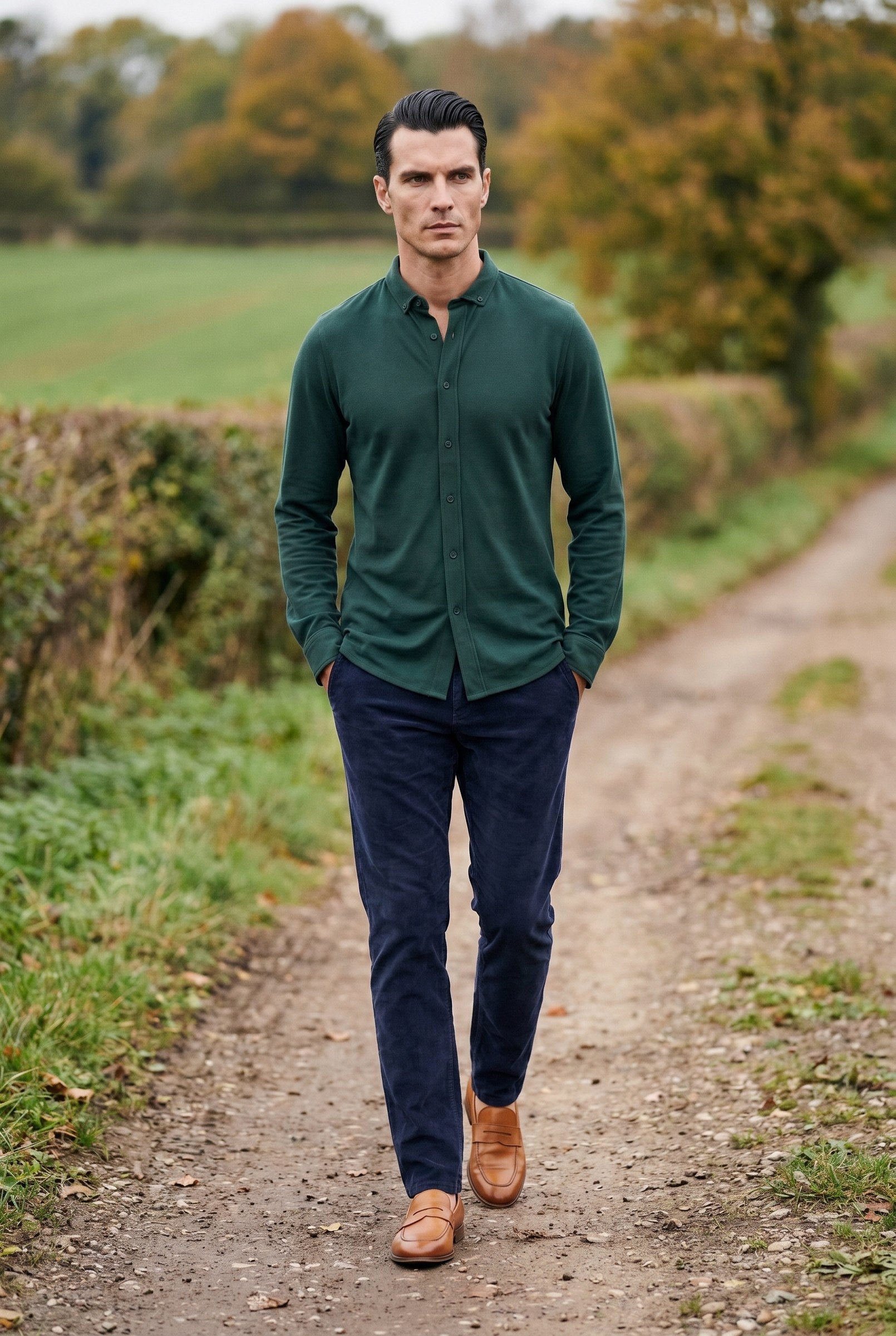 Men's Galloway Pique Jersey Shirt | Blackstone London