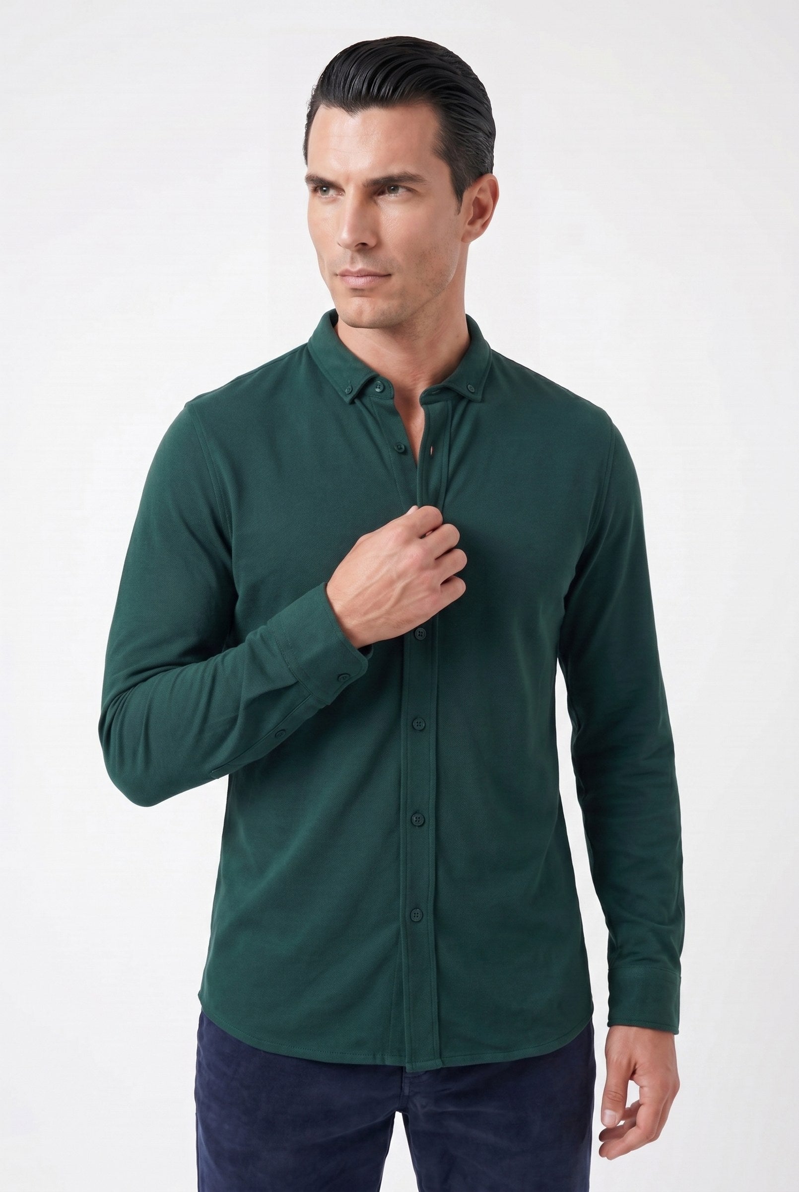 Men's Galloway Pique Jersey Shirt | Blackstone London