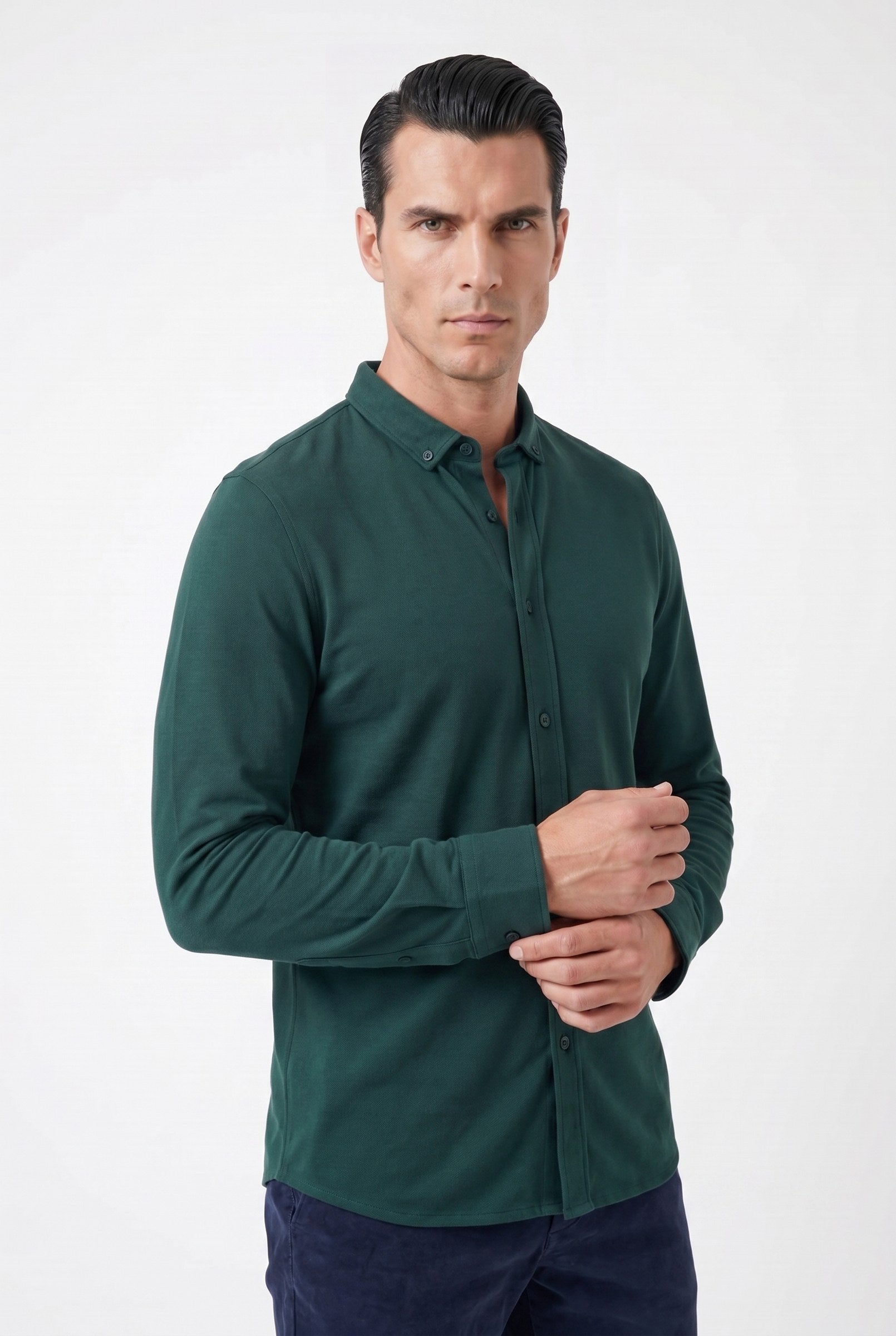 Men's Galloway Pique Jersey Shirt | Blackstone London