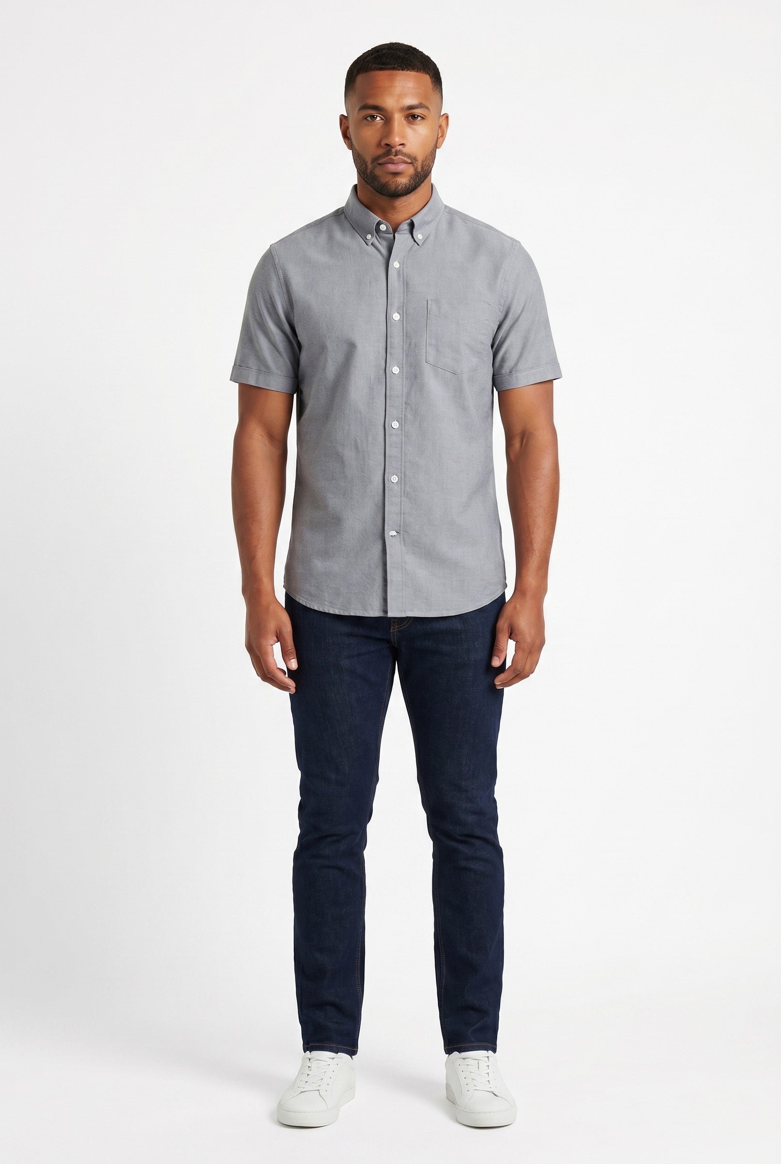 Men's Brewer Short-Sleeve Oxford Shirt | Blackstone London
