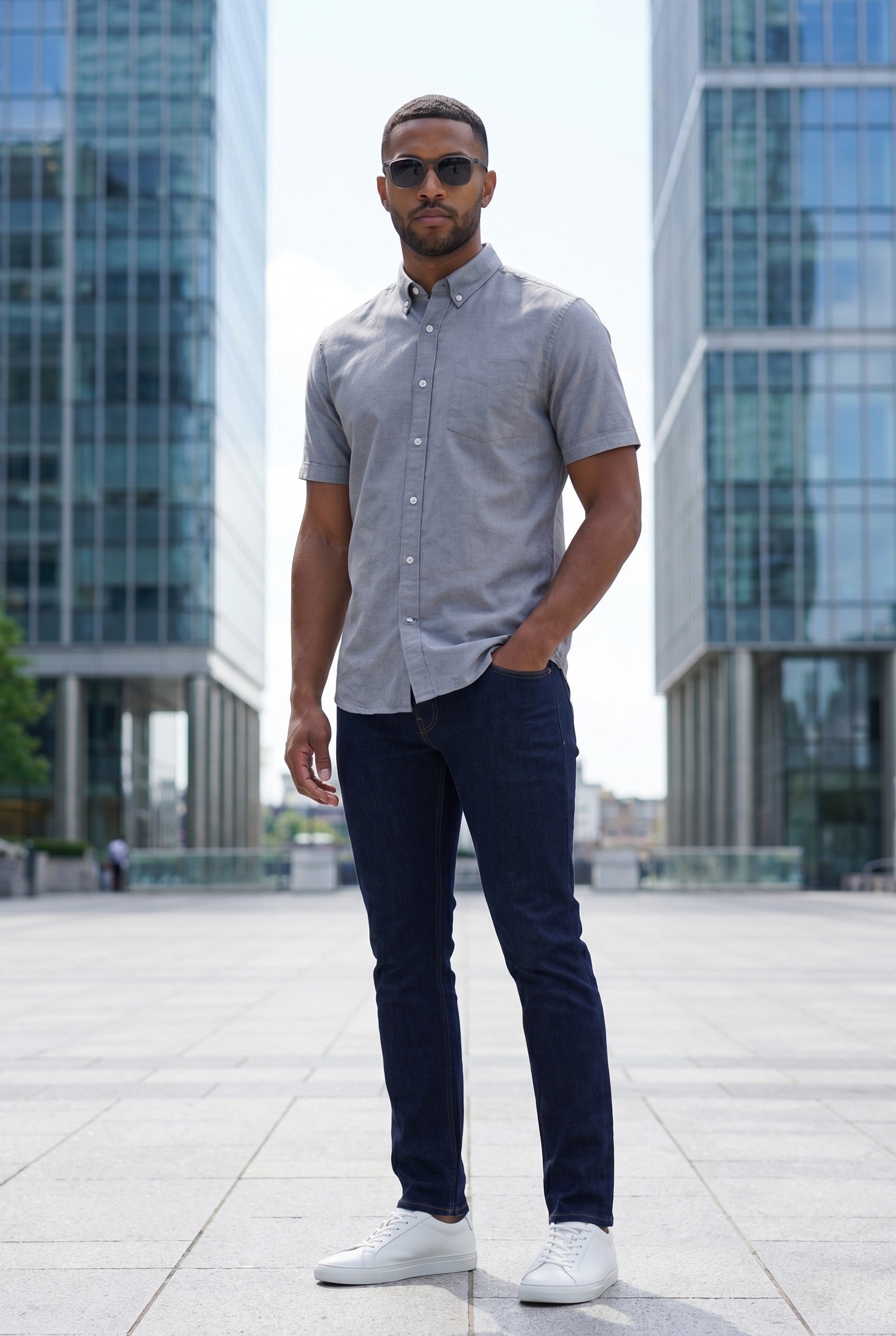 Men's Brewer Short-Sleeve Oxford Shirt | Blackstone London