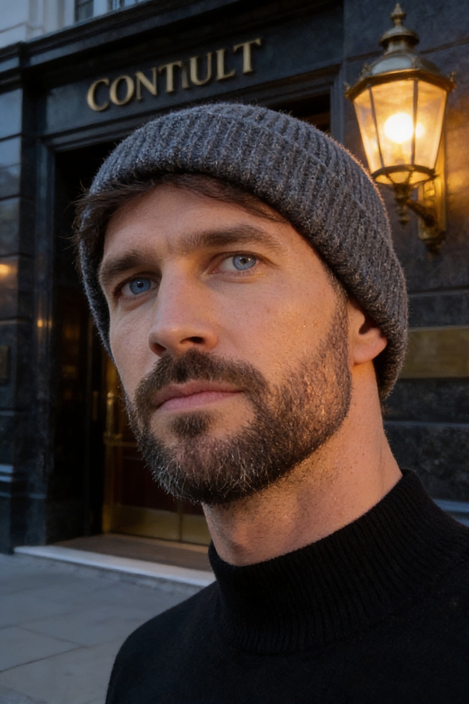 Men's Ribbed Knit Beanie Hat | Blackstone London