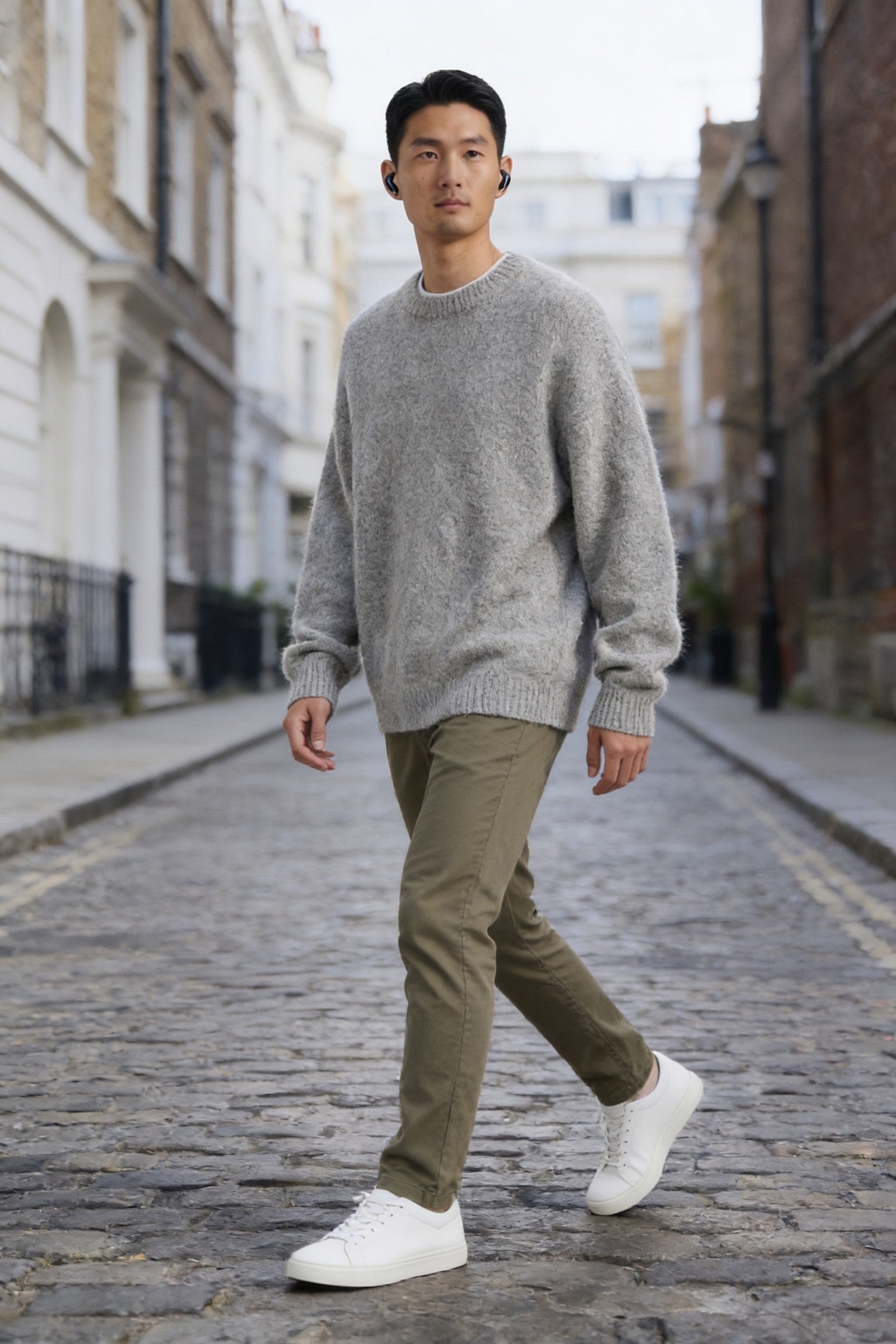 Men's Mohair Blend Crewneck Sweater | Blackstone London