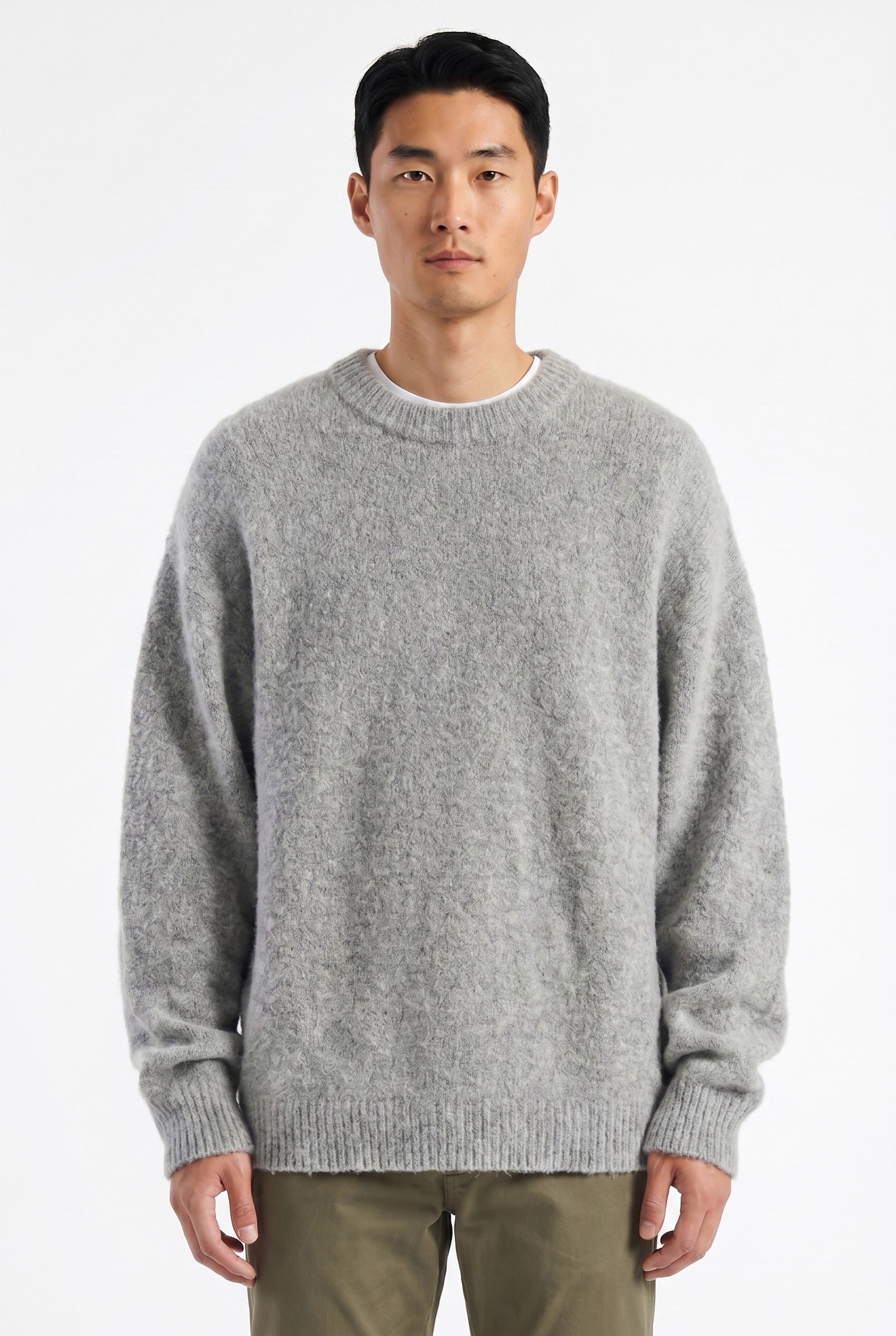 Men's Mohair Blend Crewneck Sweater | Blackstone London