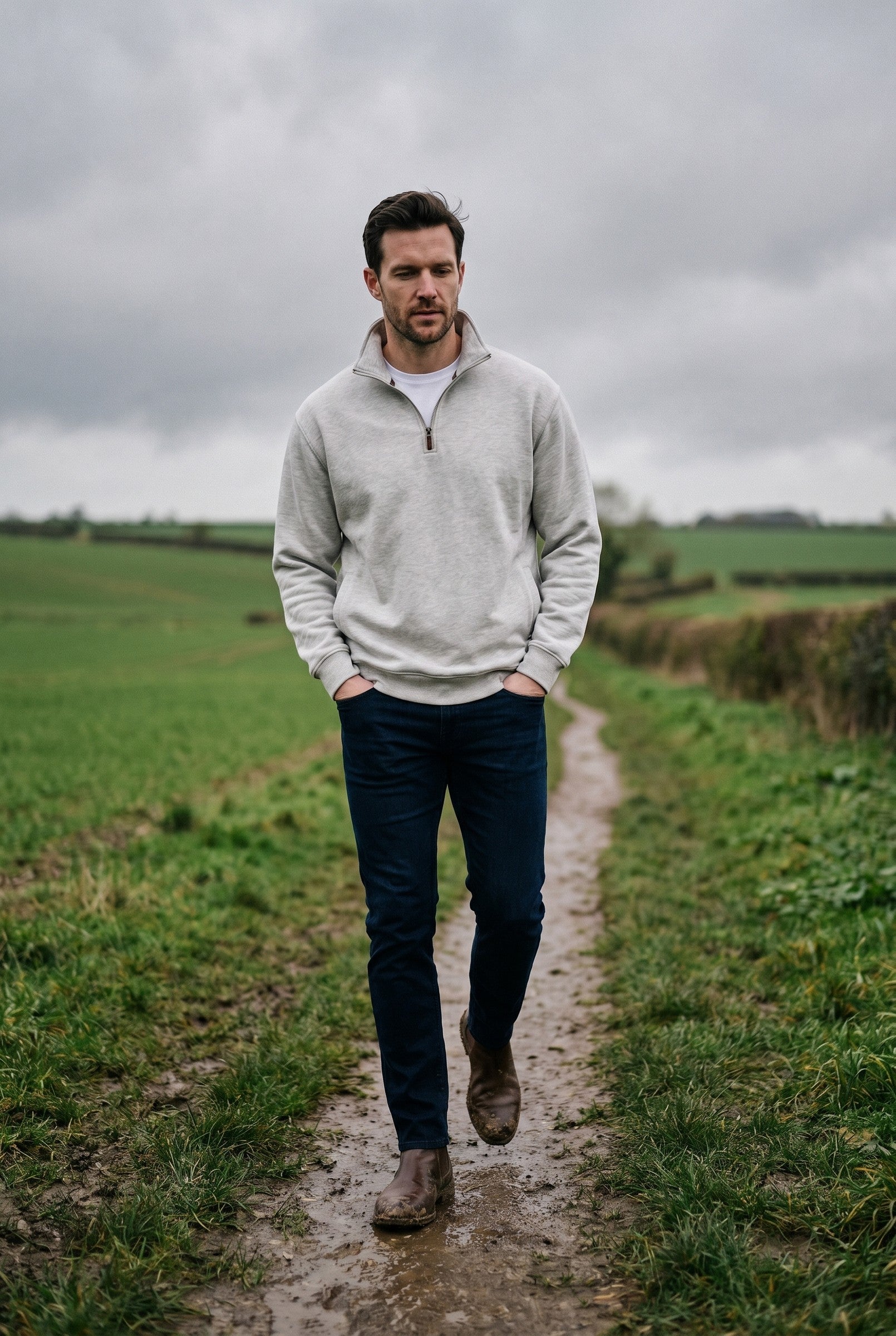 Men's Quarter-Zip Sweatshirt | Blackstone London