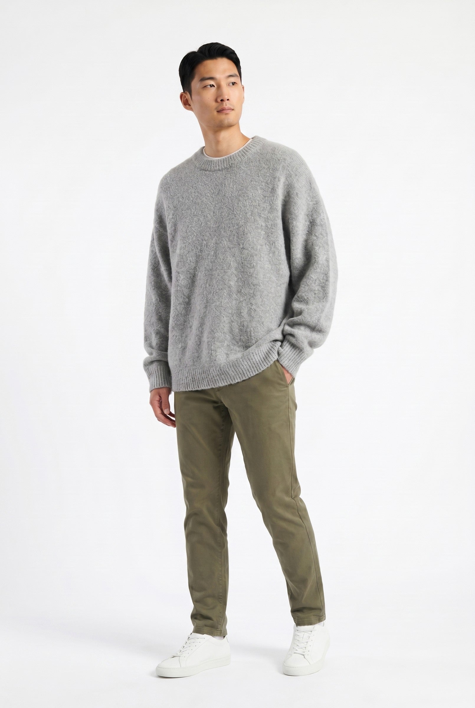 Men's Mohair Blend Crewneck Sweater | Blackstone London