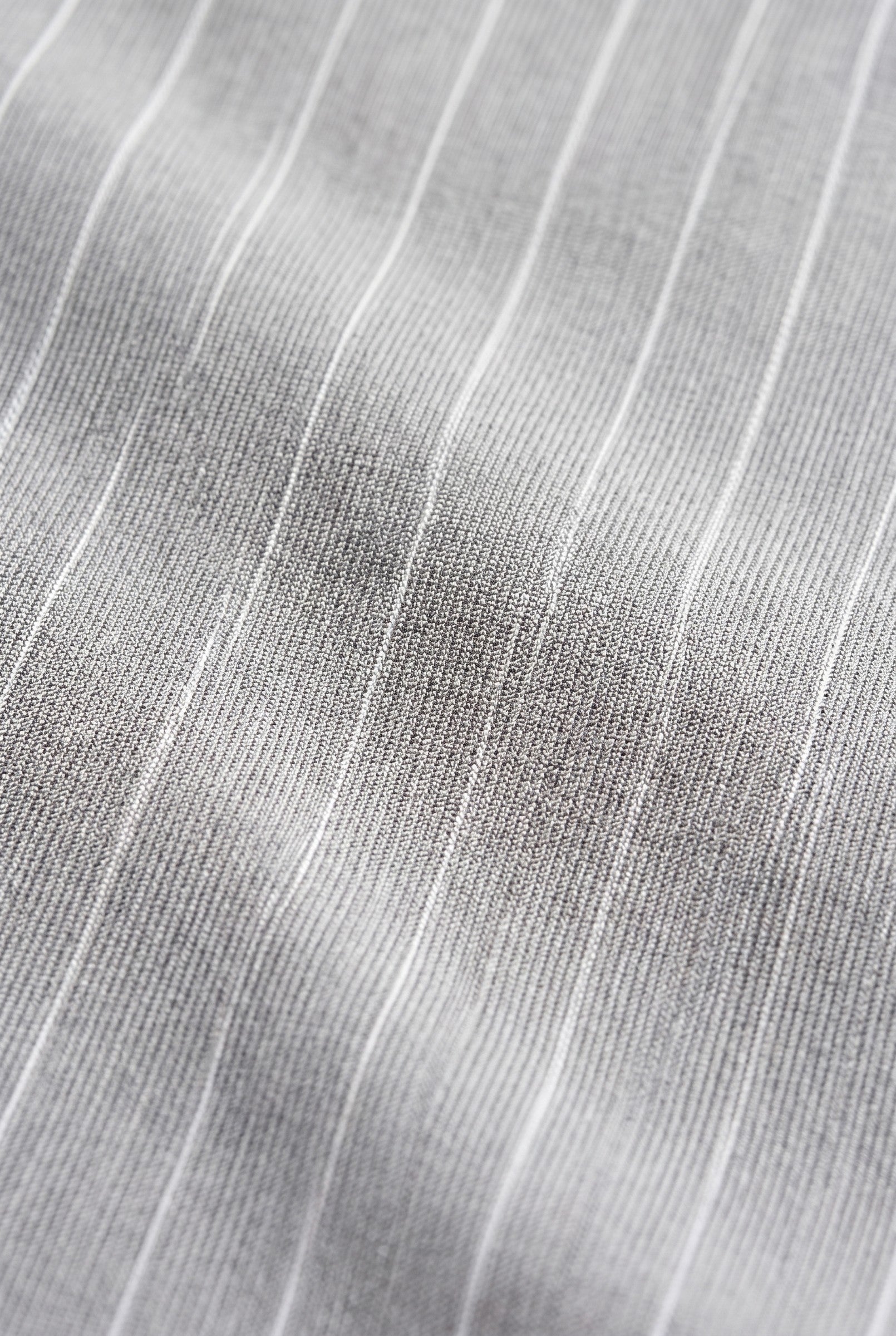 Men's Pinstripe Trousers with Half Belt in Grey | Blackstone London
