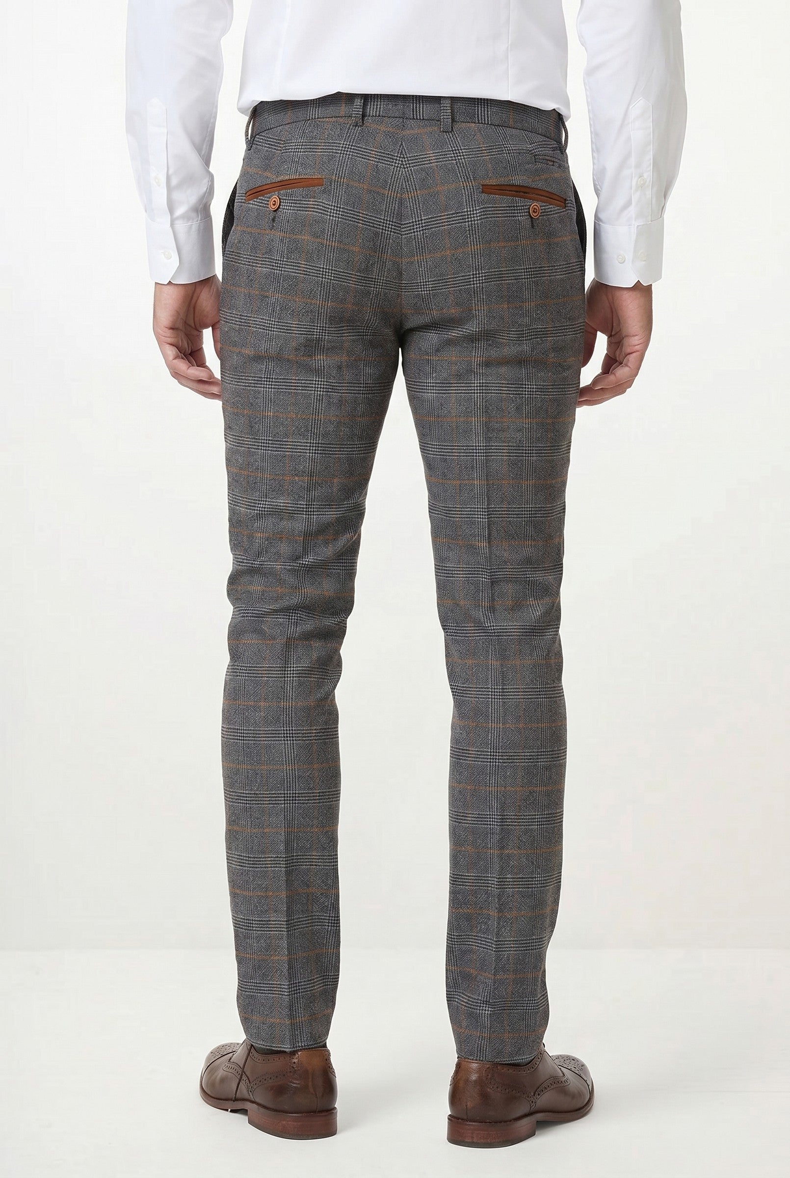 Men's Jenson Prince of Wales Check Trousers | Blackstone London