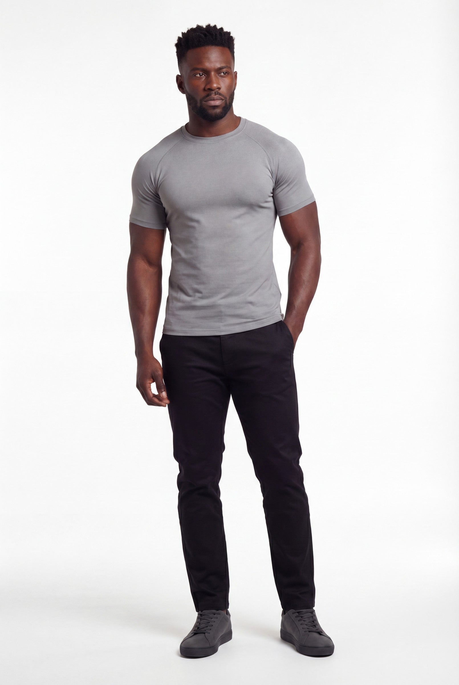 Men's Muscle Fit Crewneck T-Shirt | Blackstone London