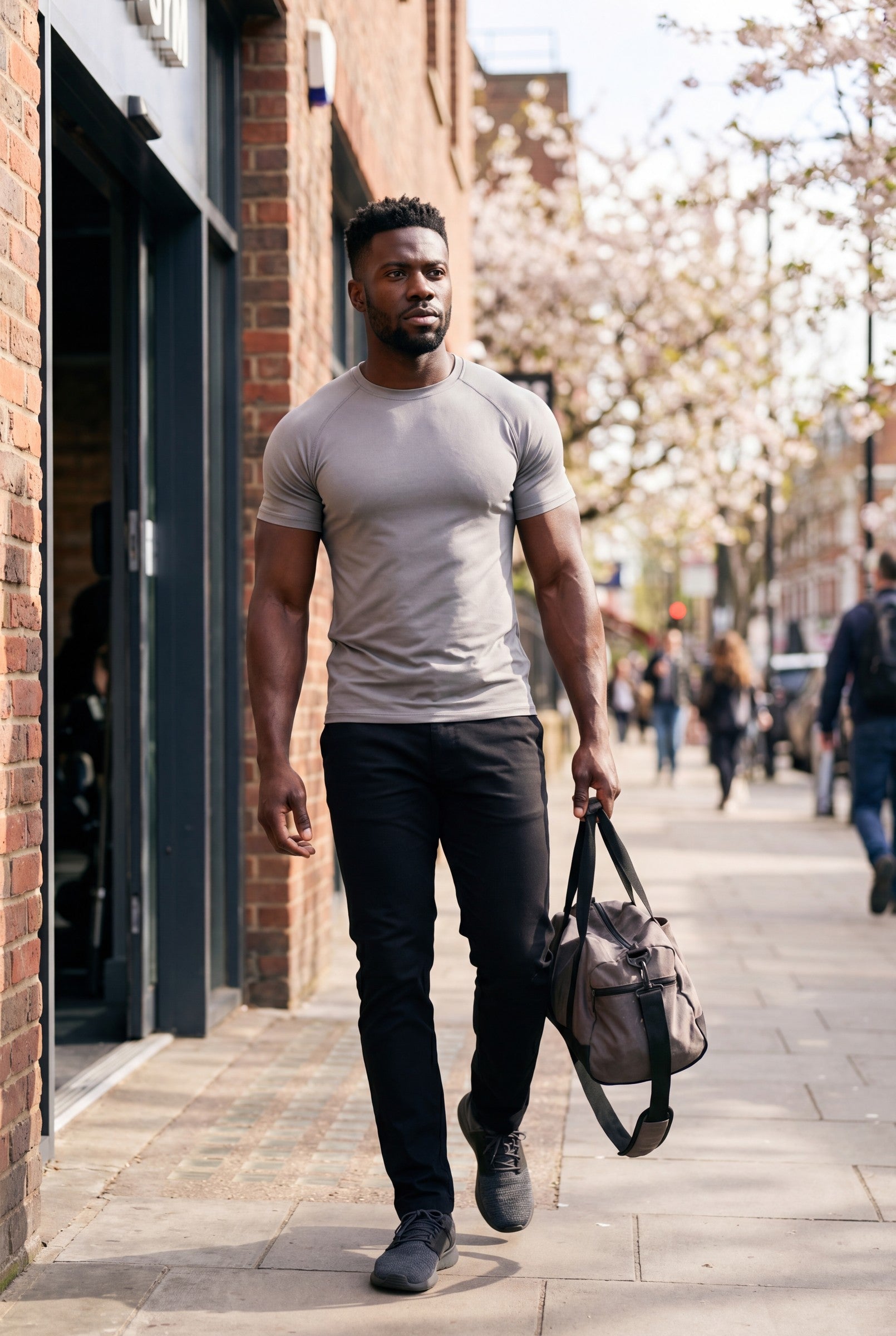 Men's Muscle Fit Crewneck T-Shirt | Blackstone London