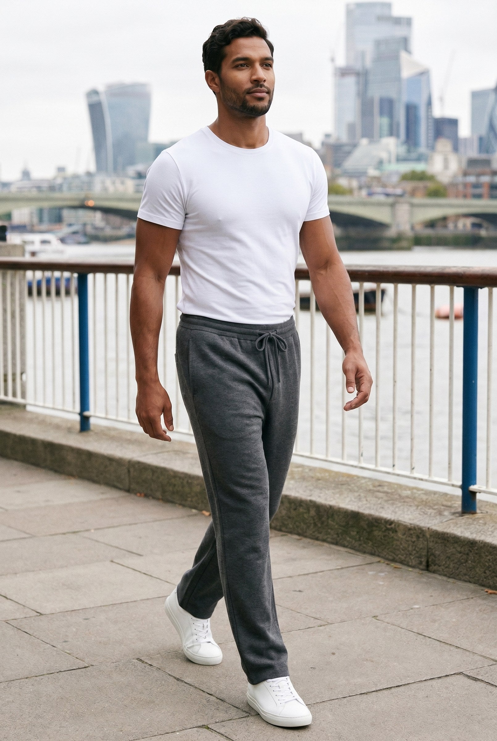 Men's Casual Drawstring Wide Leg Trousers | Blackstone London