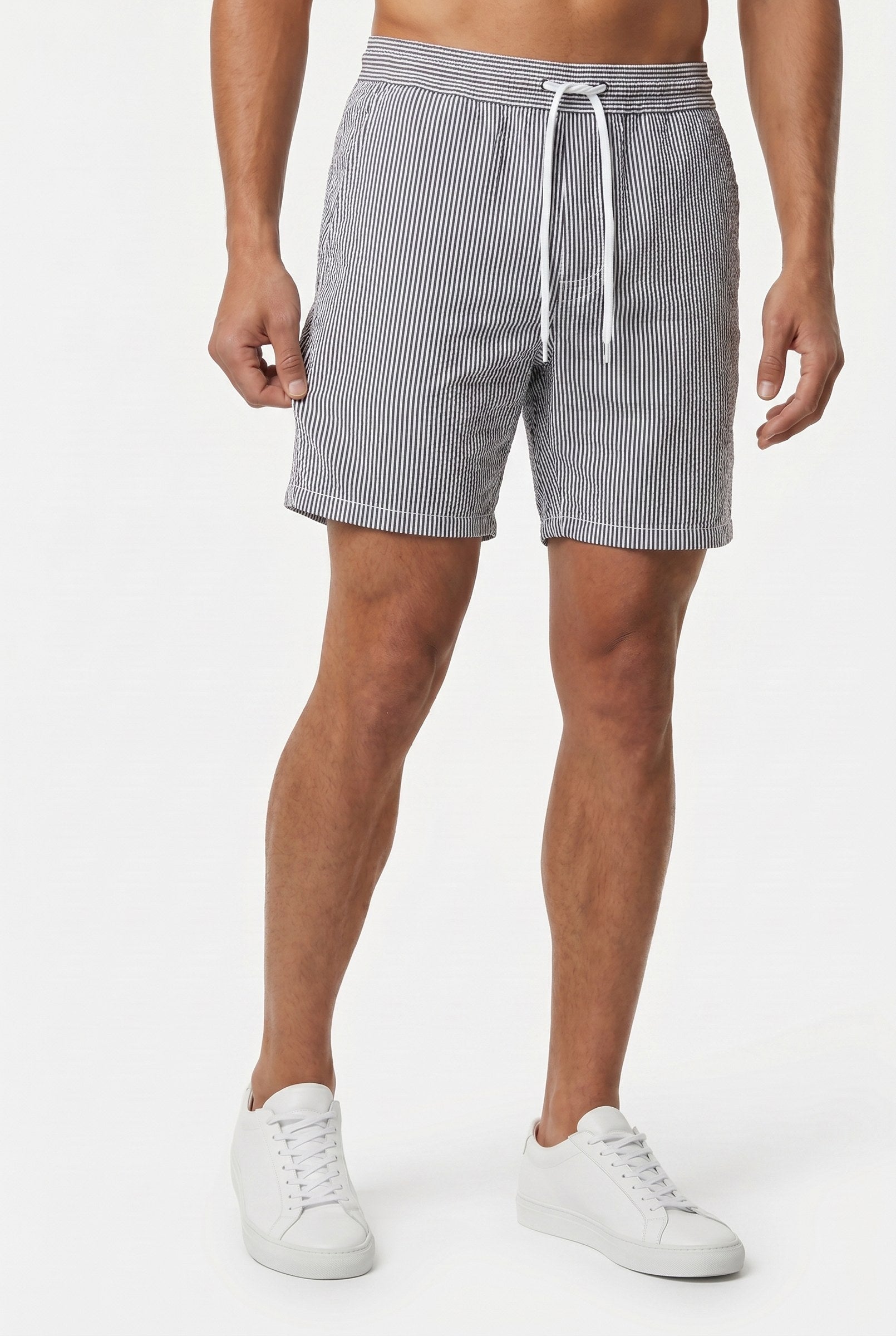 Men's Seersucker Texture Swim Shorts | Blackstone London