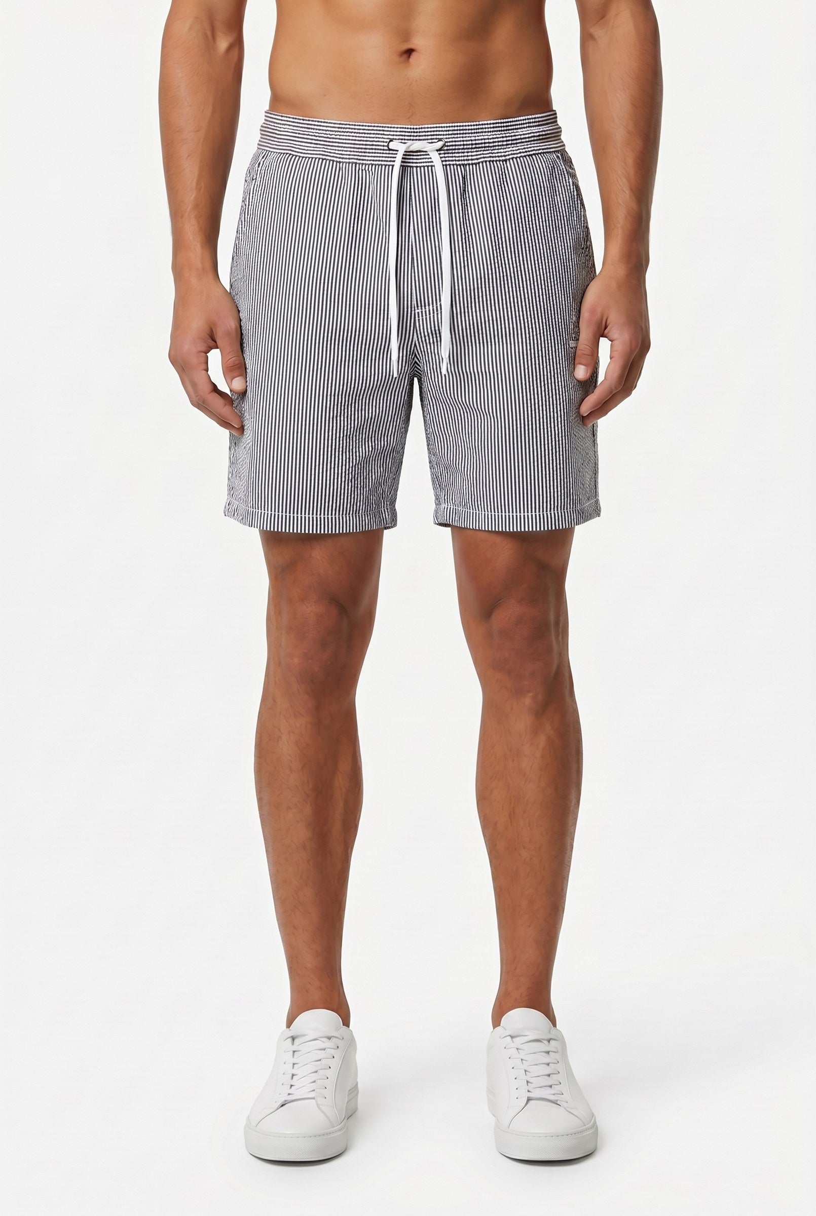 Men's Seersucker Texture Swim Shorts | Blackstone London