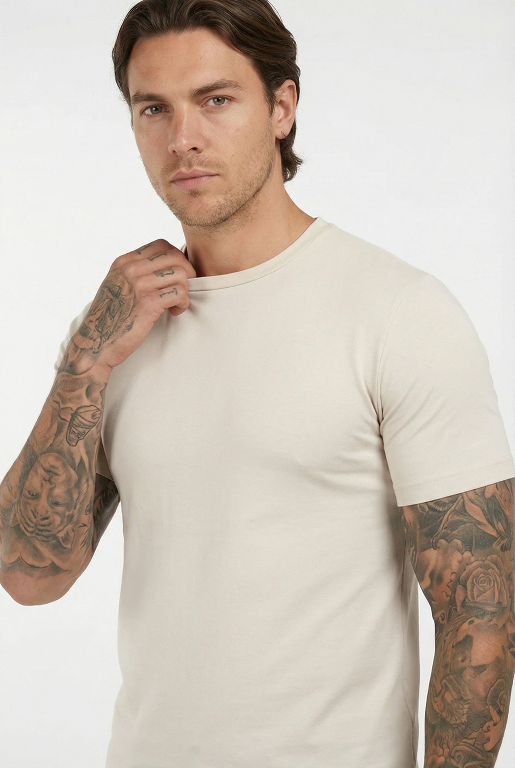Men's Essential Slim Fit Crewneck T-Shirt | Blackstone London