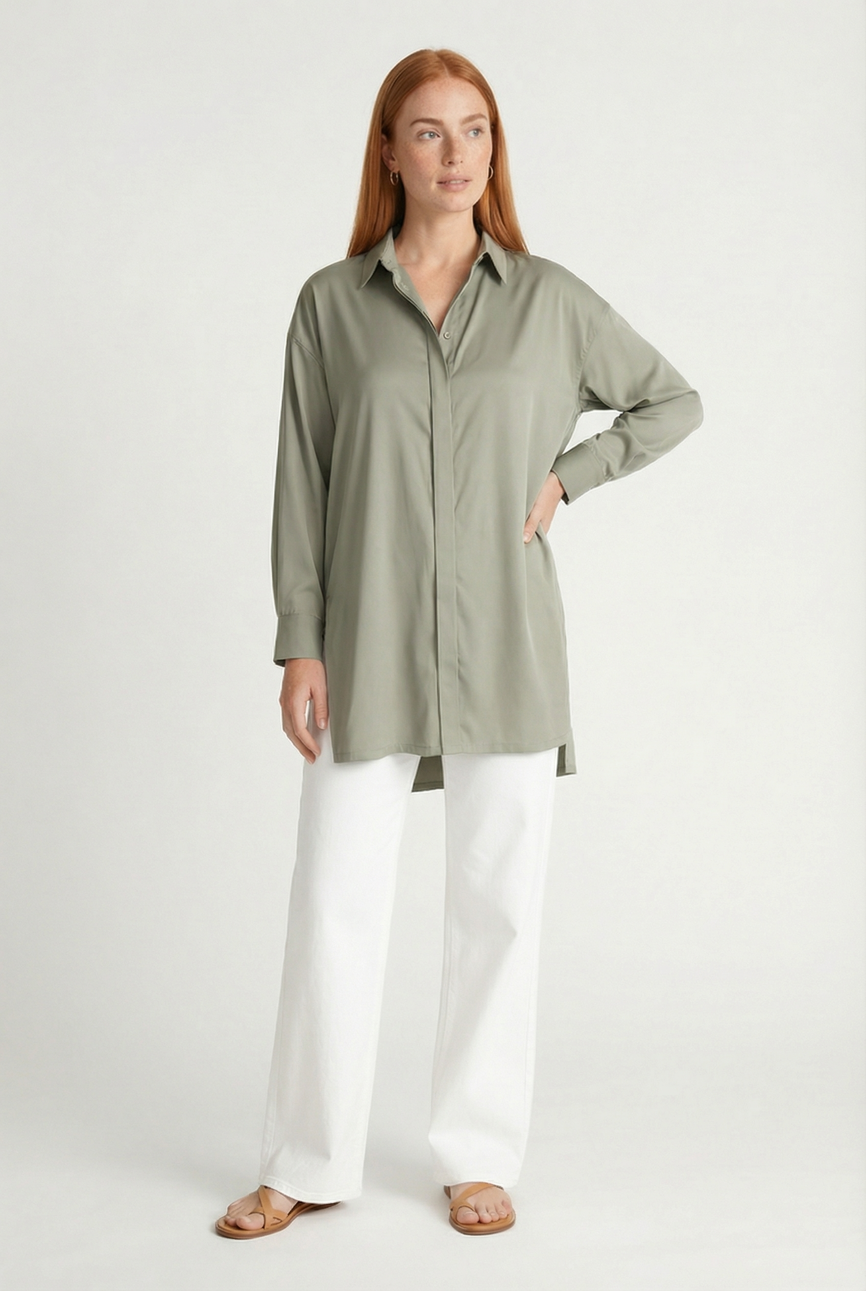 THE WHITEHALL OVERSIZED COTTON BUTTON-DOWN SHIRT