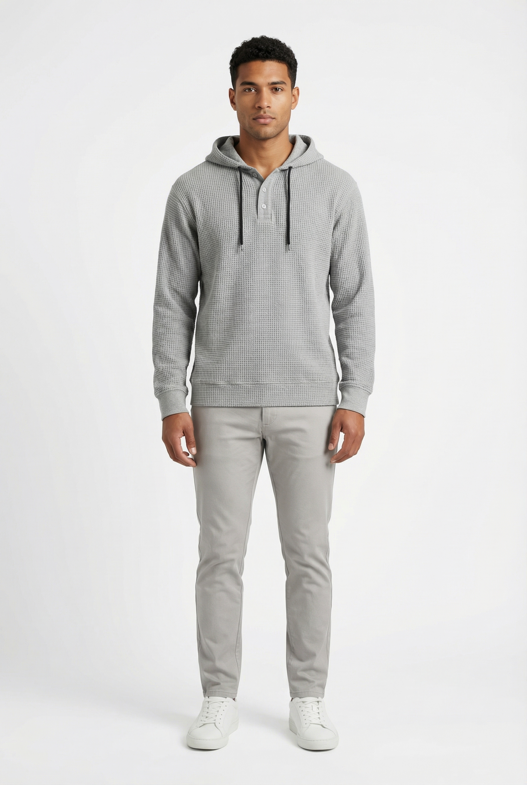 THE HACKNEY MENS BUTTON PULLOVER HOODIE
