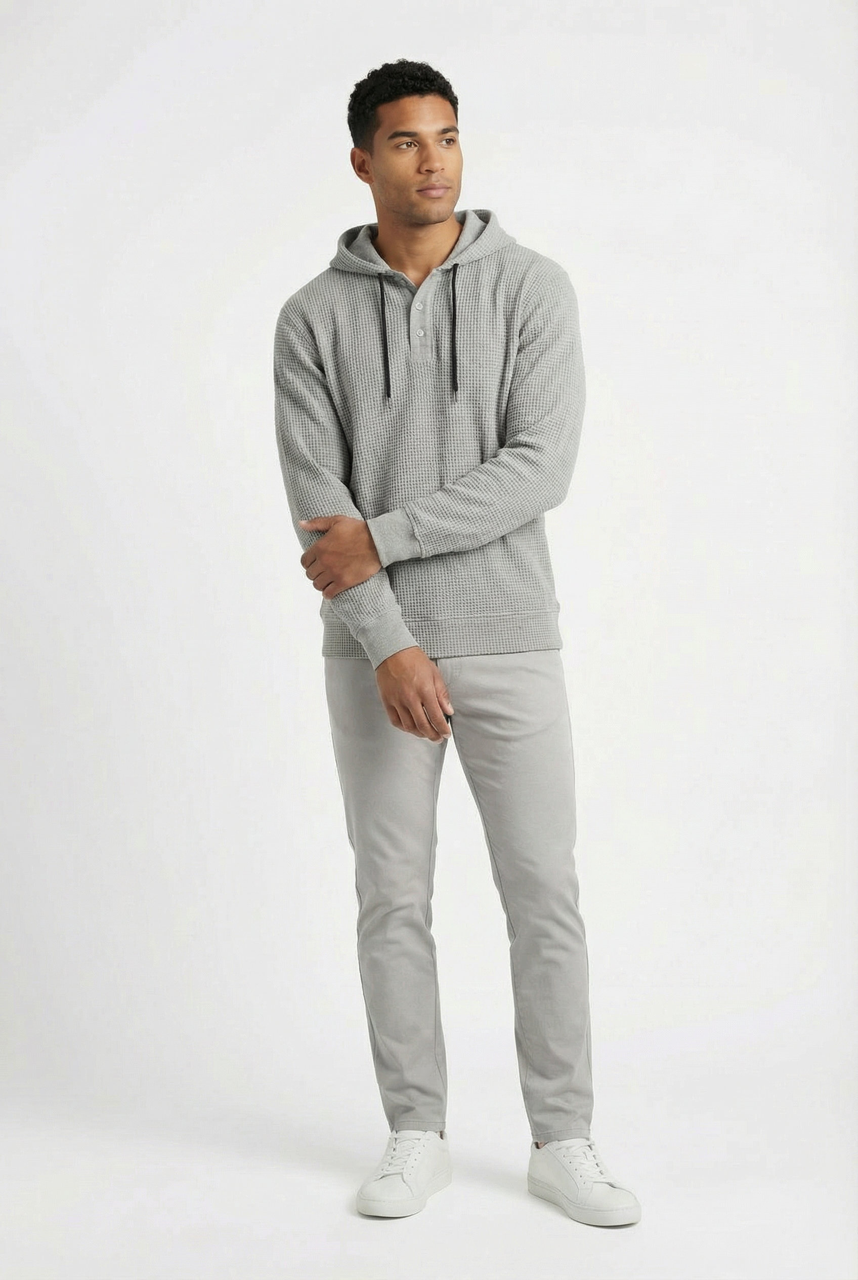 THE HACKNEY MENS BUTTON PULLOVER HOODIE